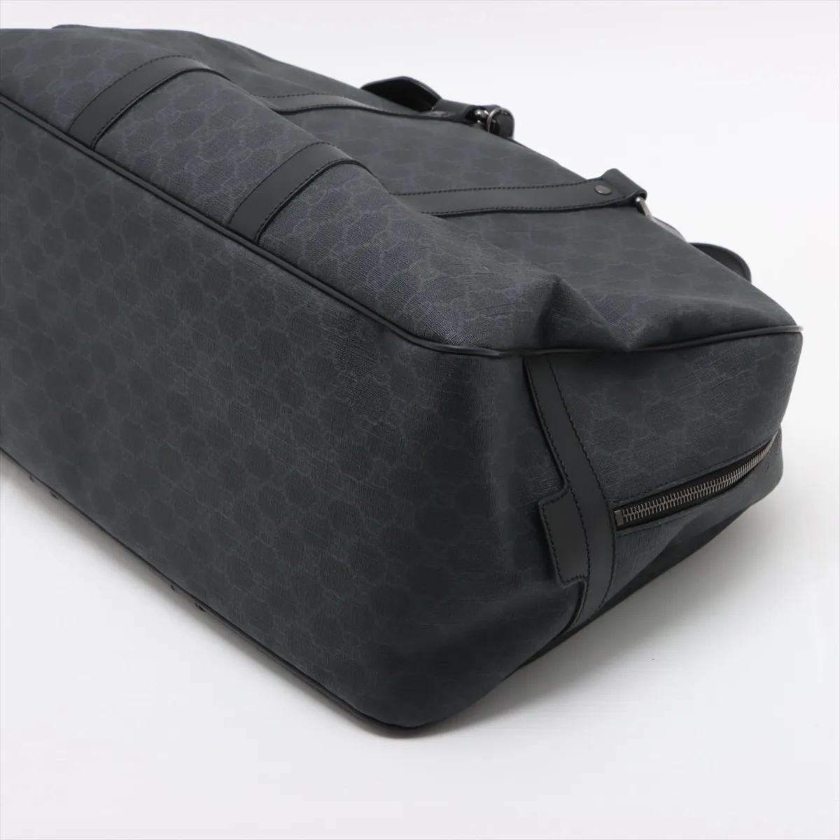 GG Supreme PVC x Leather Boston Bag Black 322066 — view 3