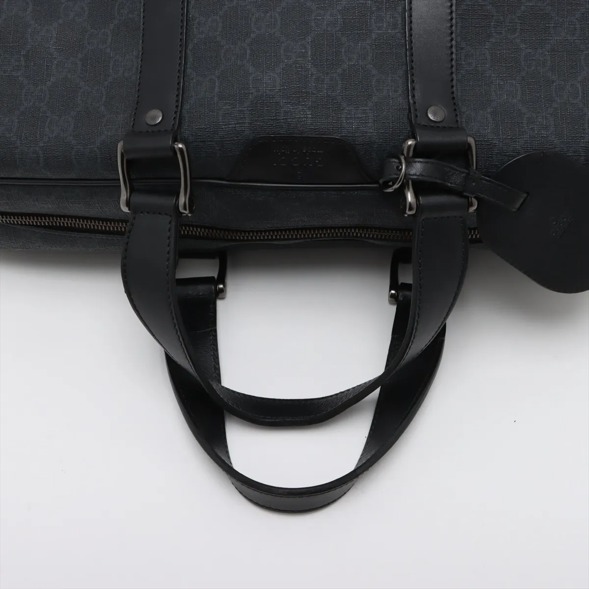 GG Supreme PVC x Leather Boston Bag Black 322066 — view 5