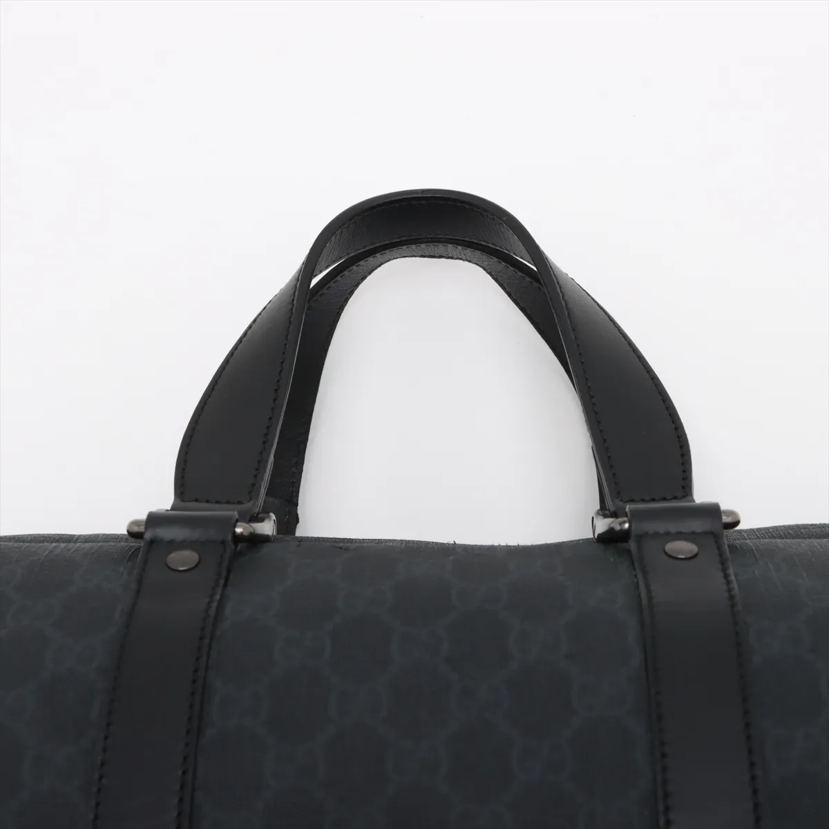 GG Supreme PVC x Leather Boston Bag Black 322066 — view 6
