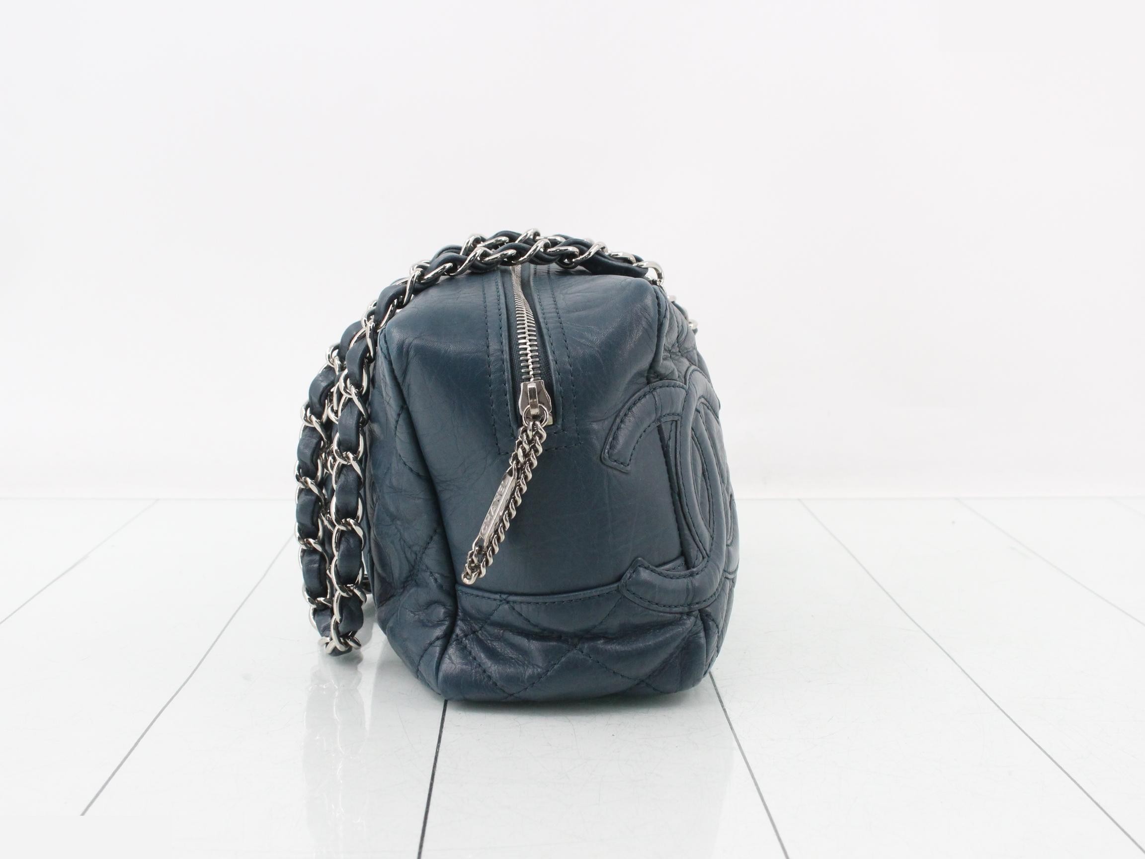 Cambon Line Leather Chain Semi-Shoulder Bag — view 4