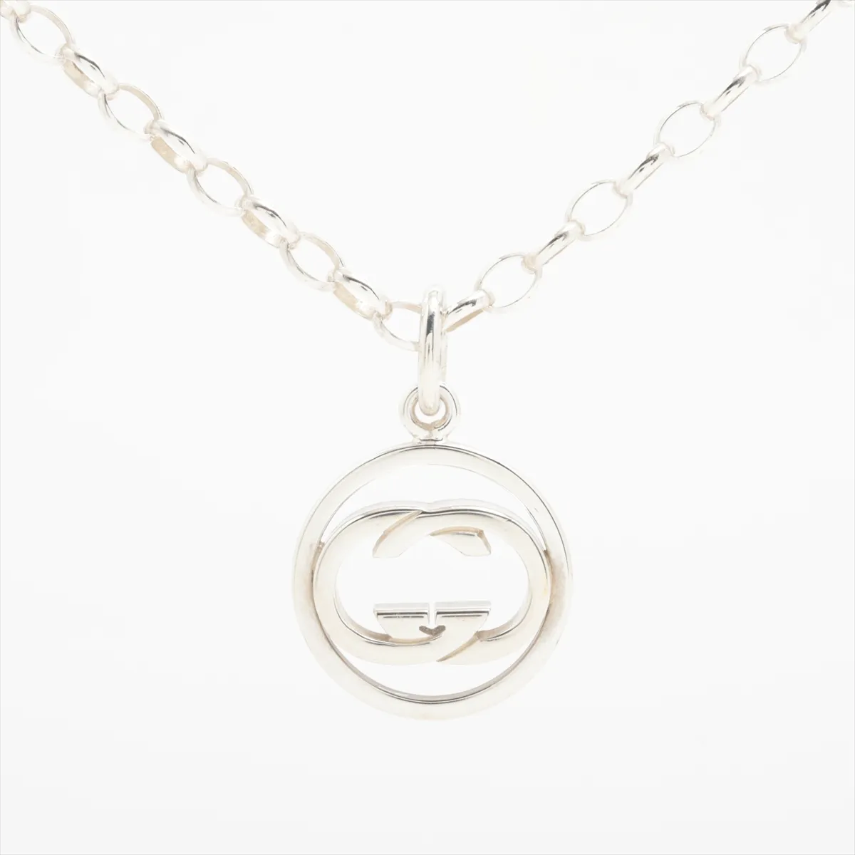 Interlocking G Necklace, 925 Sterling Silver, 12.0g,