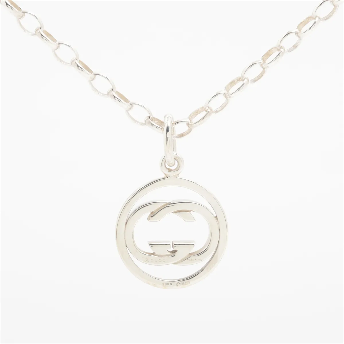 Interlocking G Necklace, 925 Sterling Silver, 12.0g, — view 2