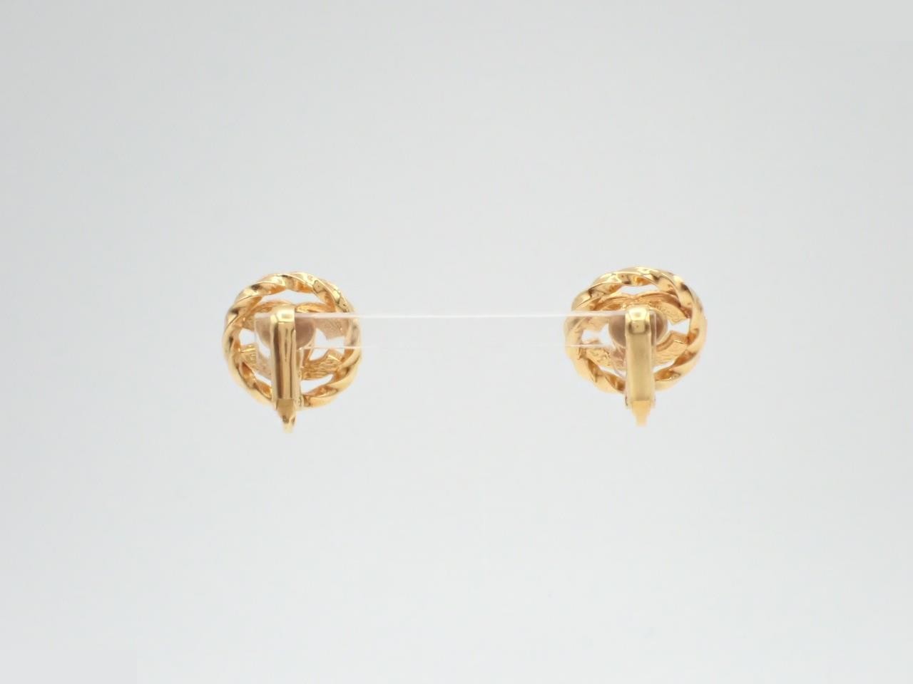 Coco Mark Earrings, Gold Color — view 2