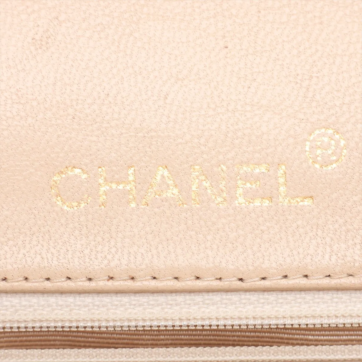 Matelassé Lambskin Double Flap Double Chain Bag, Beige, Gold Hardware, Item No. 1178434 (Serial No. 1) — view 11