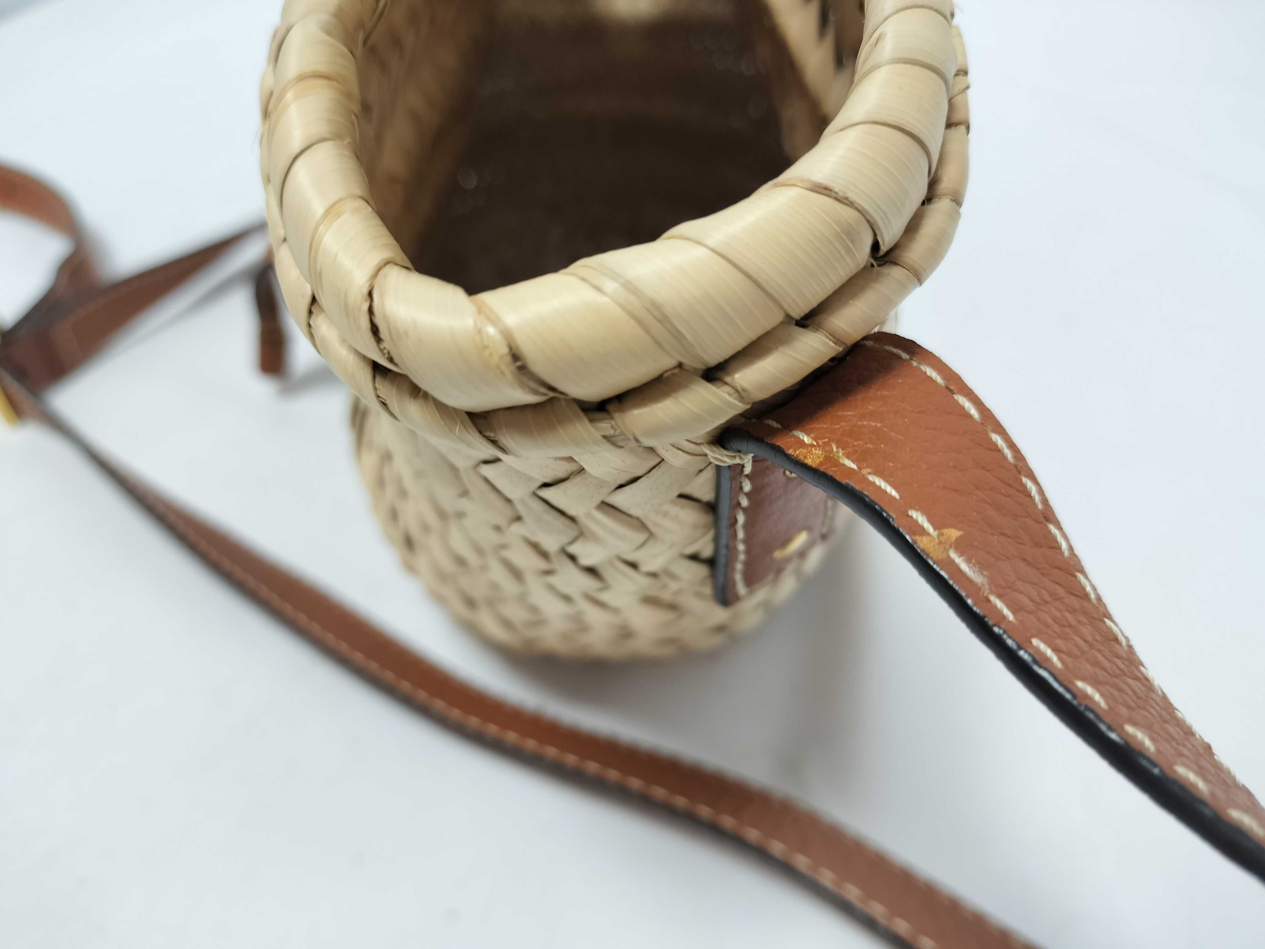 Marcie Straw Shoulder Bag (Brown) — view 5