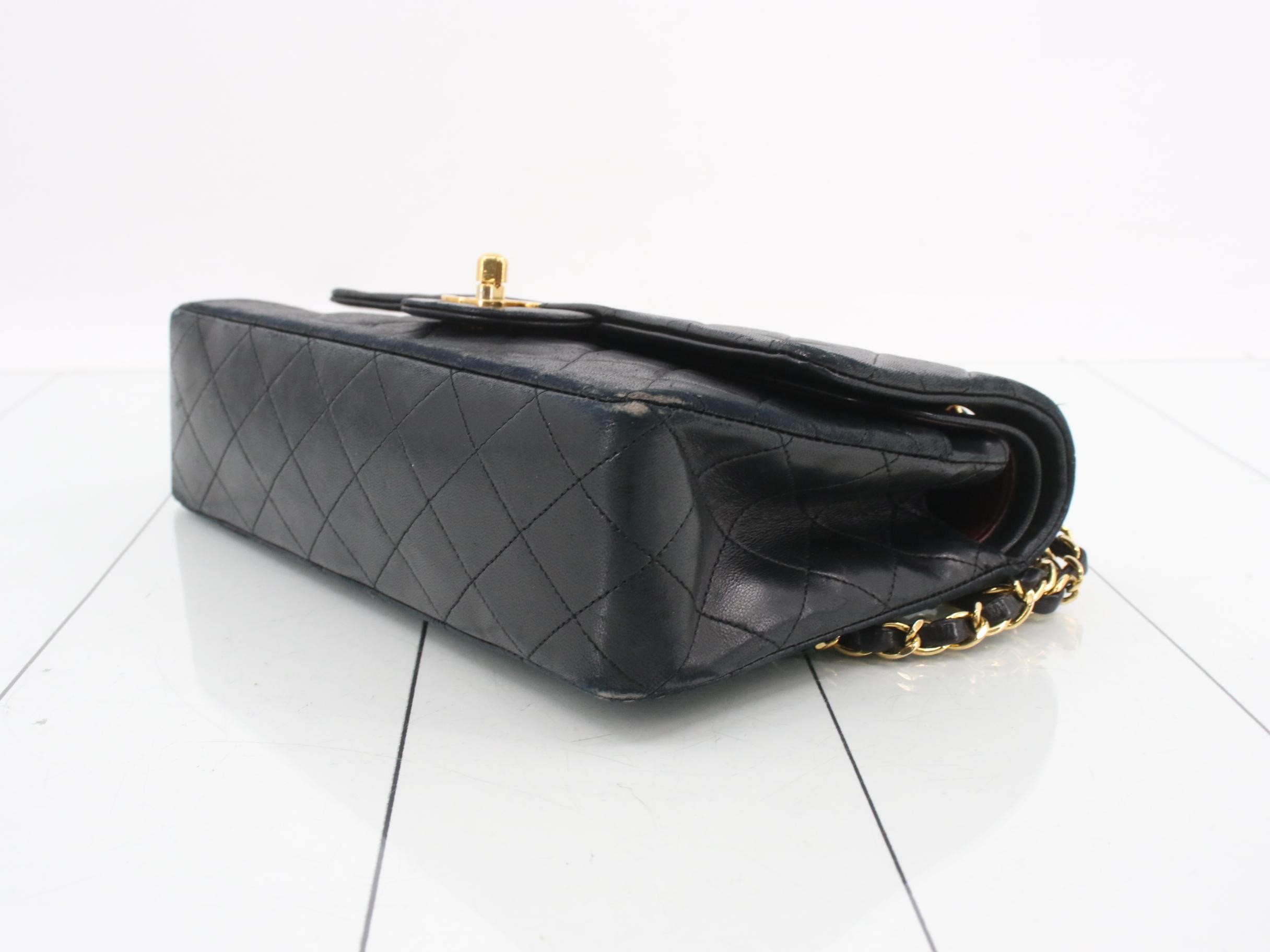 Matelassé Lambskin Double Flap Chain Shoulder Bag — view 6
