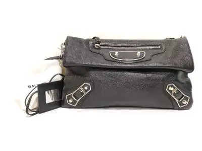 Envelope Leather Shoulder Bag Black 390167 Shoulder bag with mirror