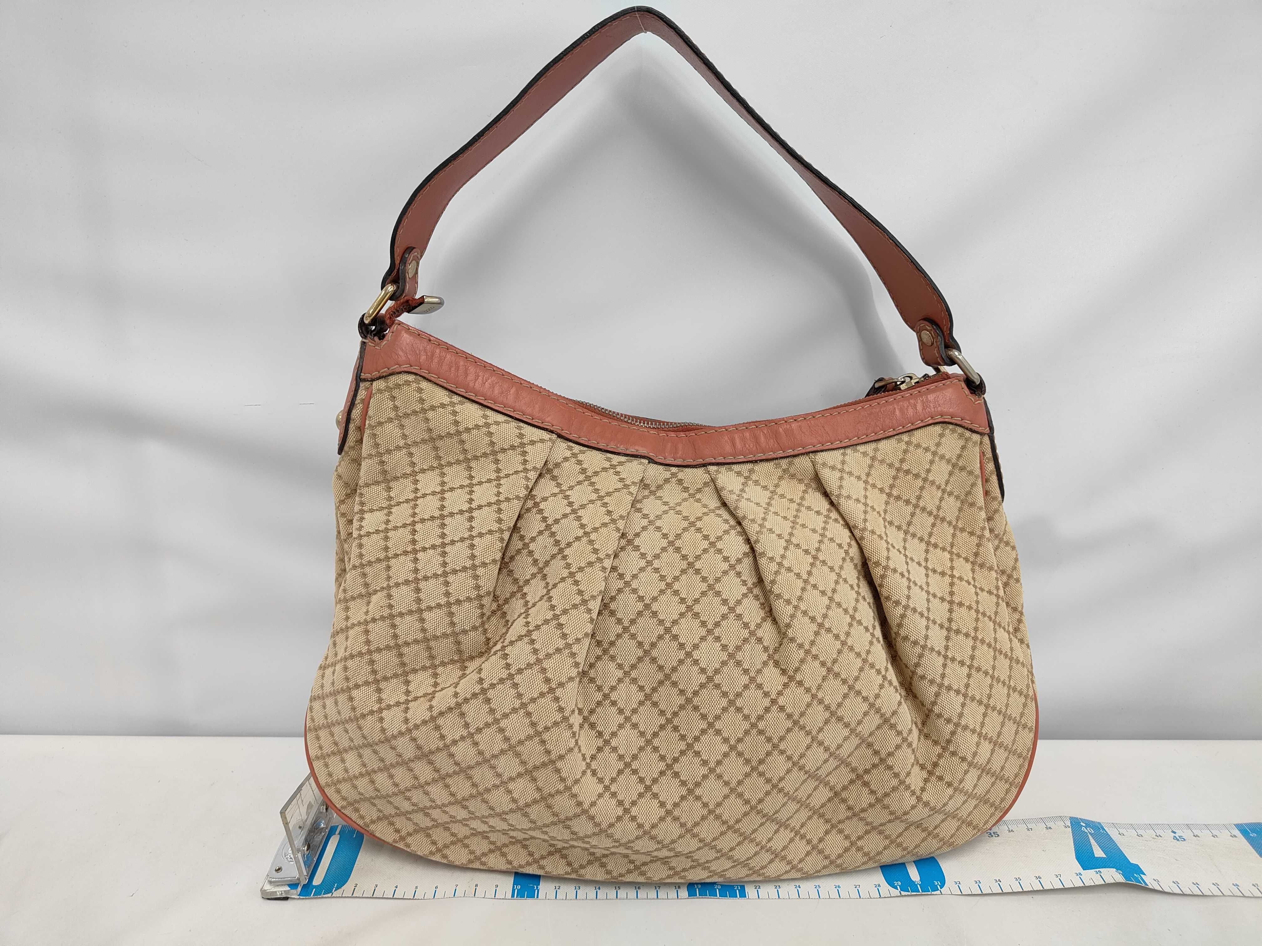 Pink Canvas Twill GG Monogram Crescent Shoulder Bag — view 2