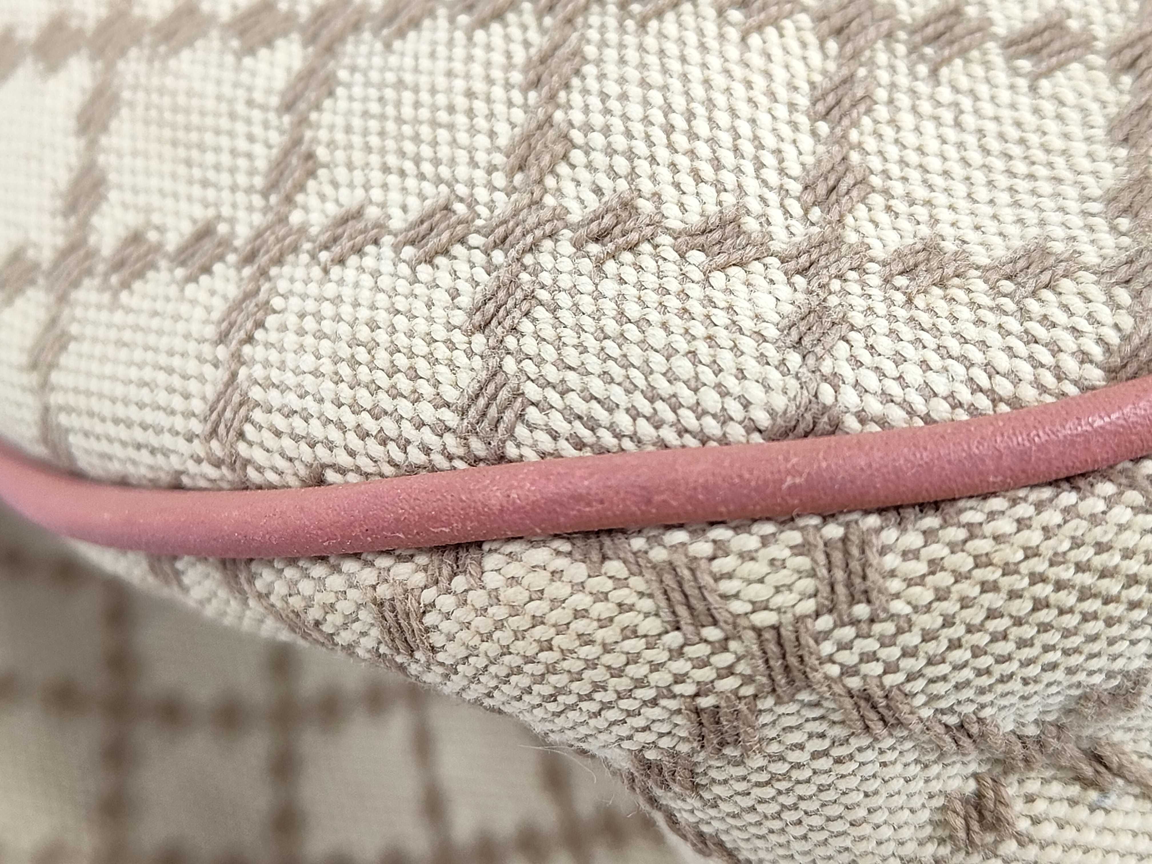 Pink Canvas Twill GG Monogram Crescent Shoulder Bag — view 3