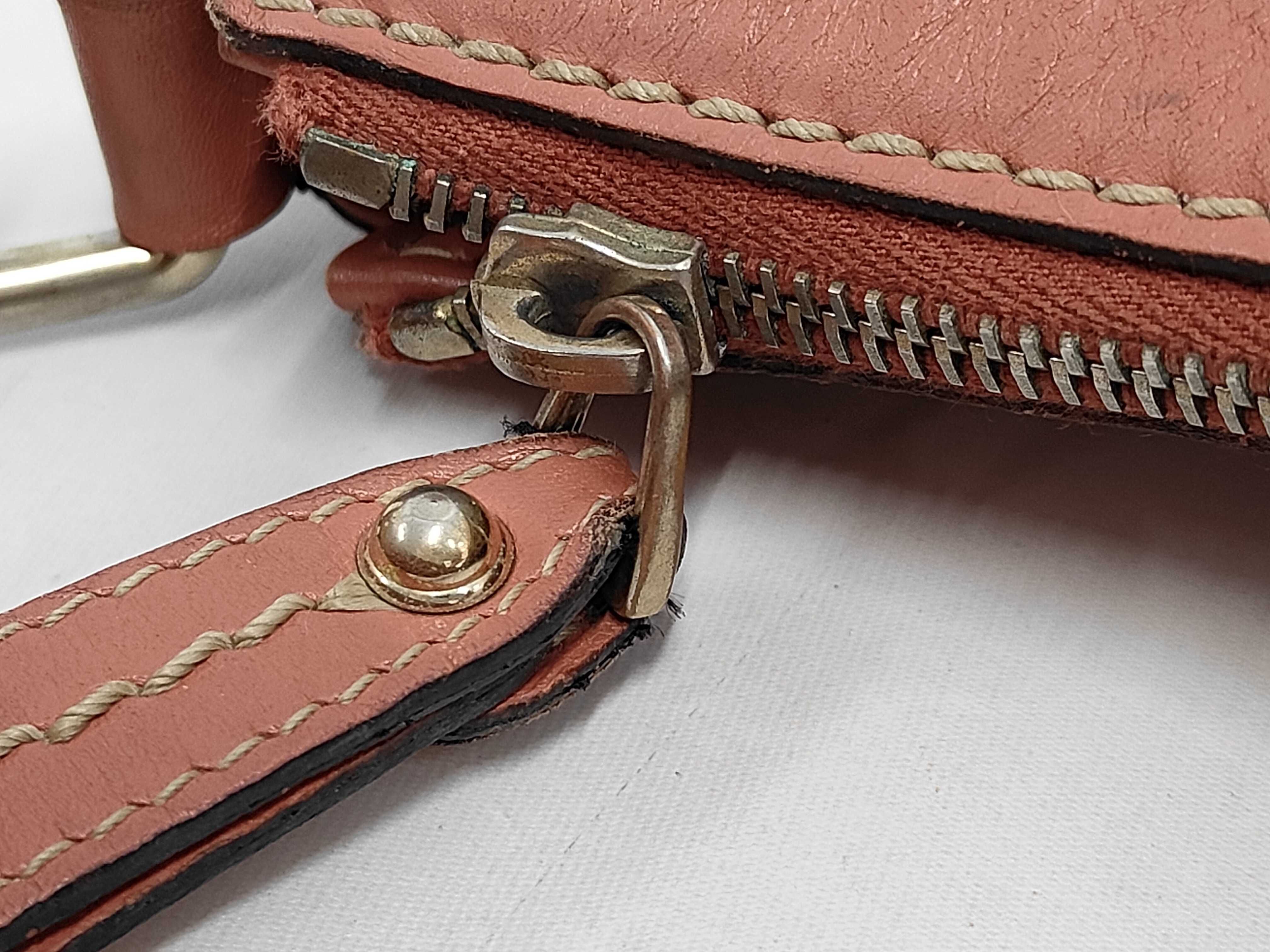 Pink Canvas Twill GG Monogram Crescent Shoulder Bag — view 7
