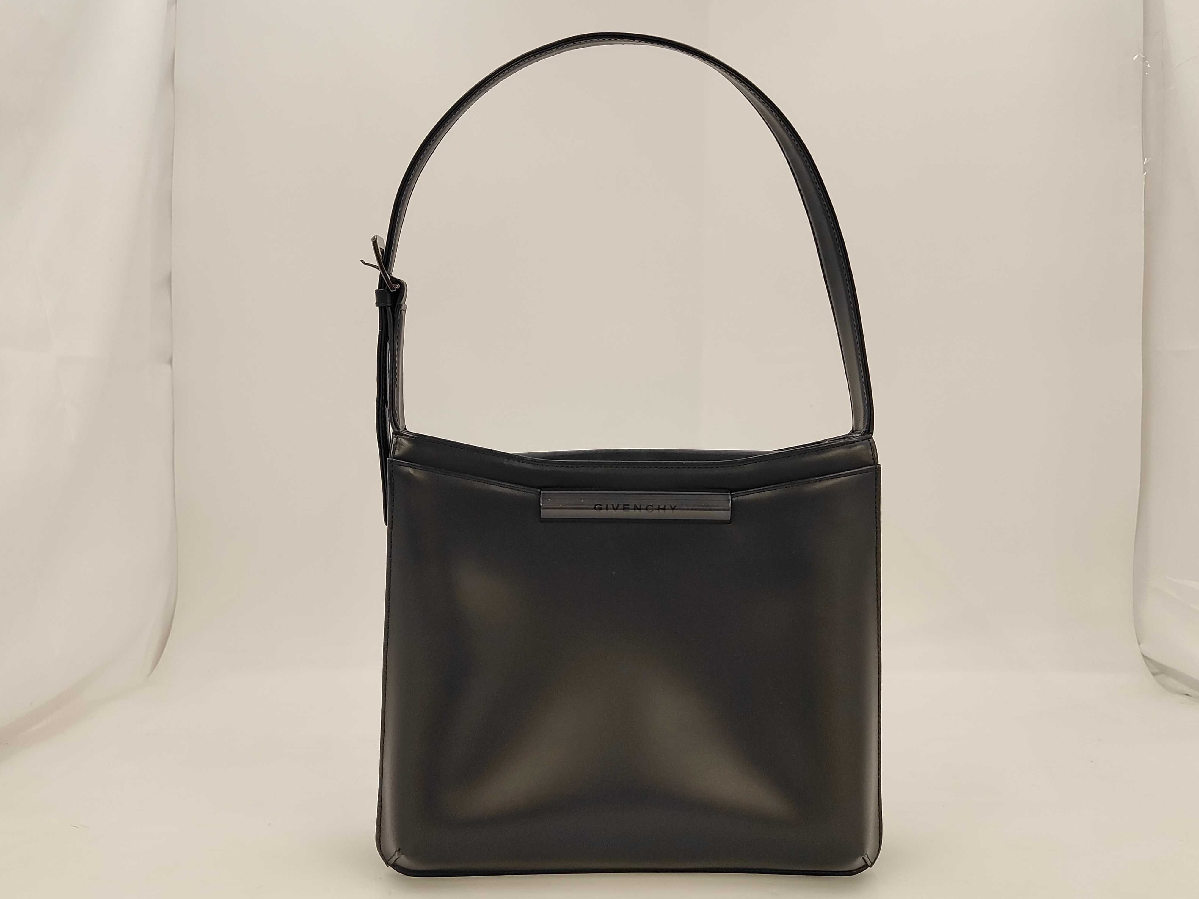 Vintage Logo Handbag, Black Shoulder Bag
