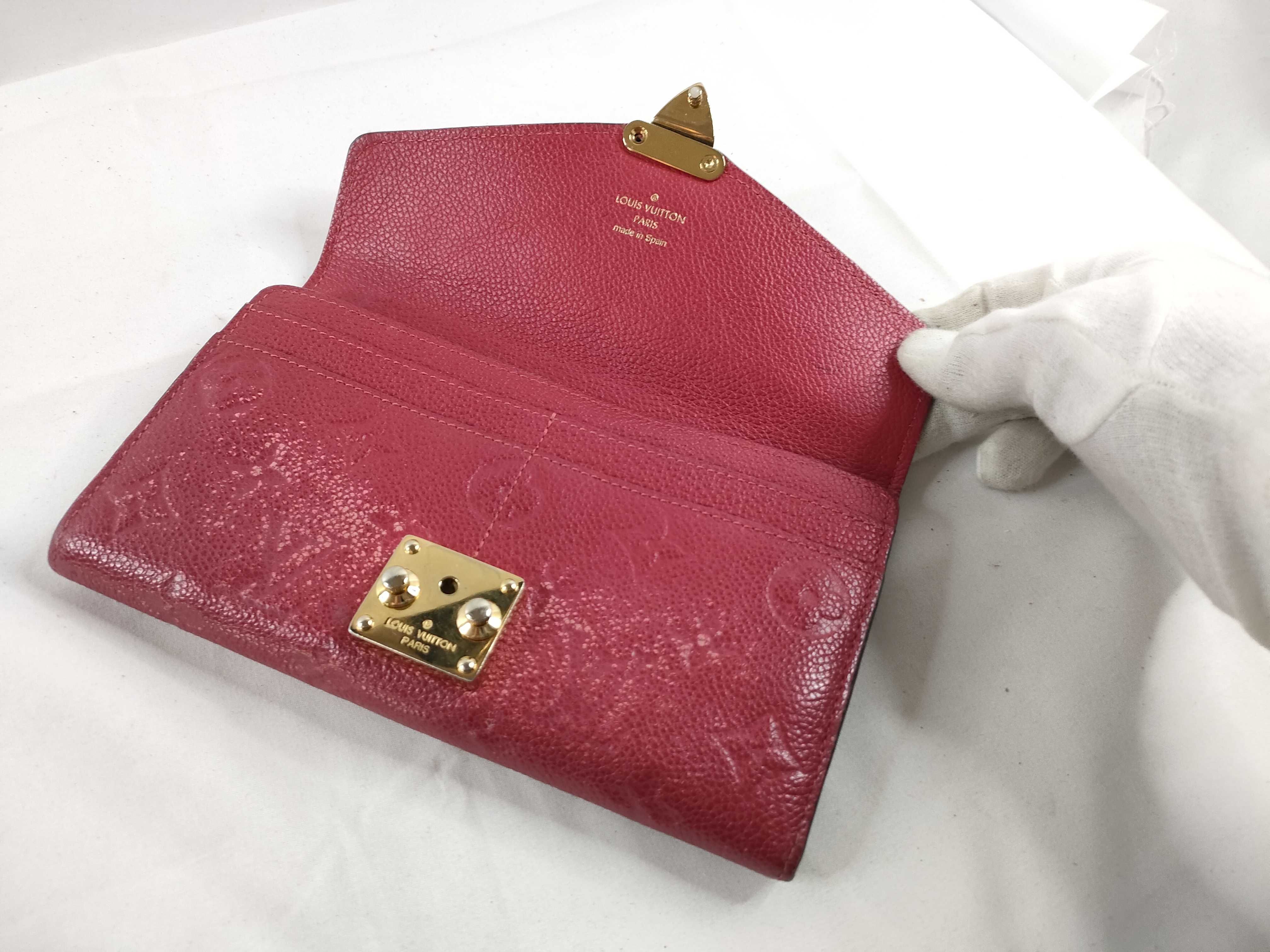 Monogram Empreinte Long Wallet, Red — view 8