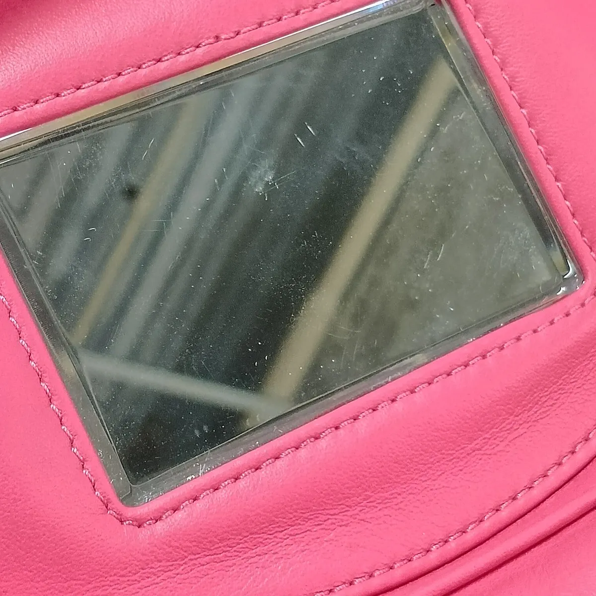 Matelassé Caviar Skin Vanity Bag, Pink with Gold Hardware, KTN5149G, Random Plate — view 11