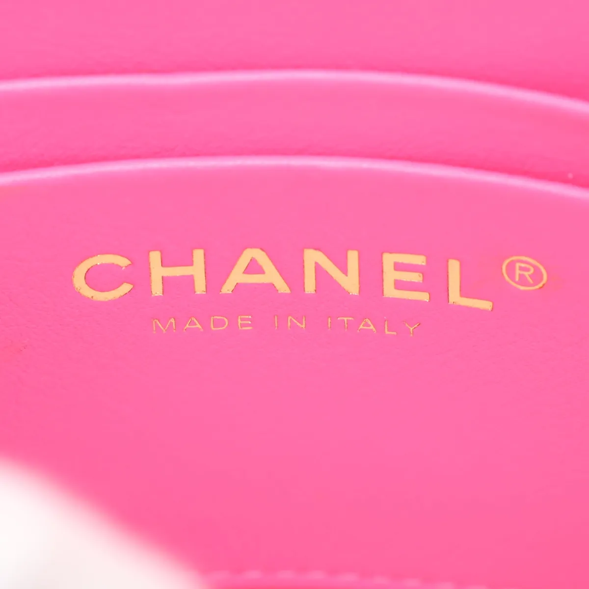 Matelassé Caviar Skin Vanity Bag, Pink with Gold Hardware, KTN5149G, Random Plate — view 9