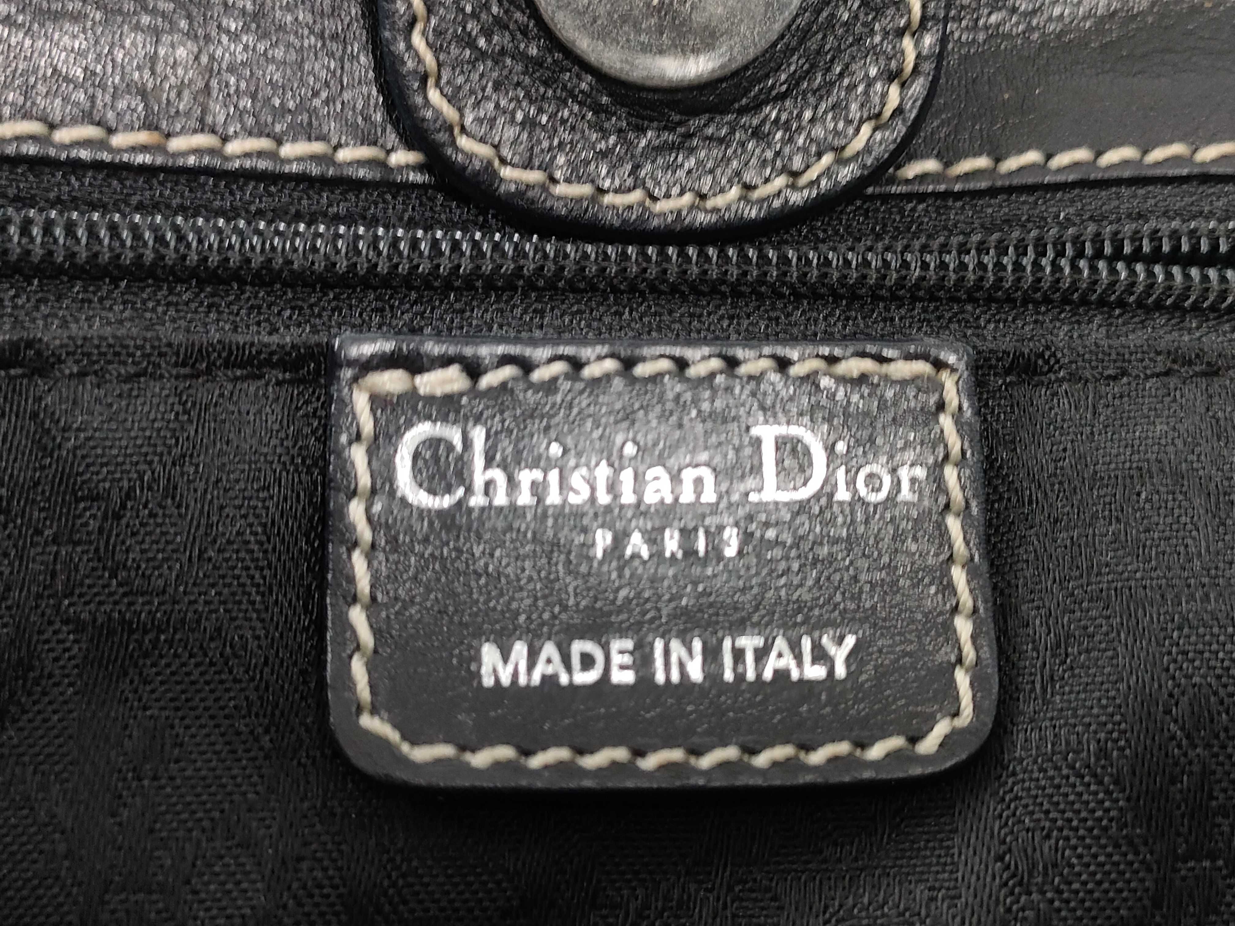 CD logo shoulder bag, black tote bag — view 12