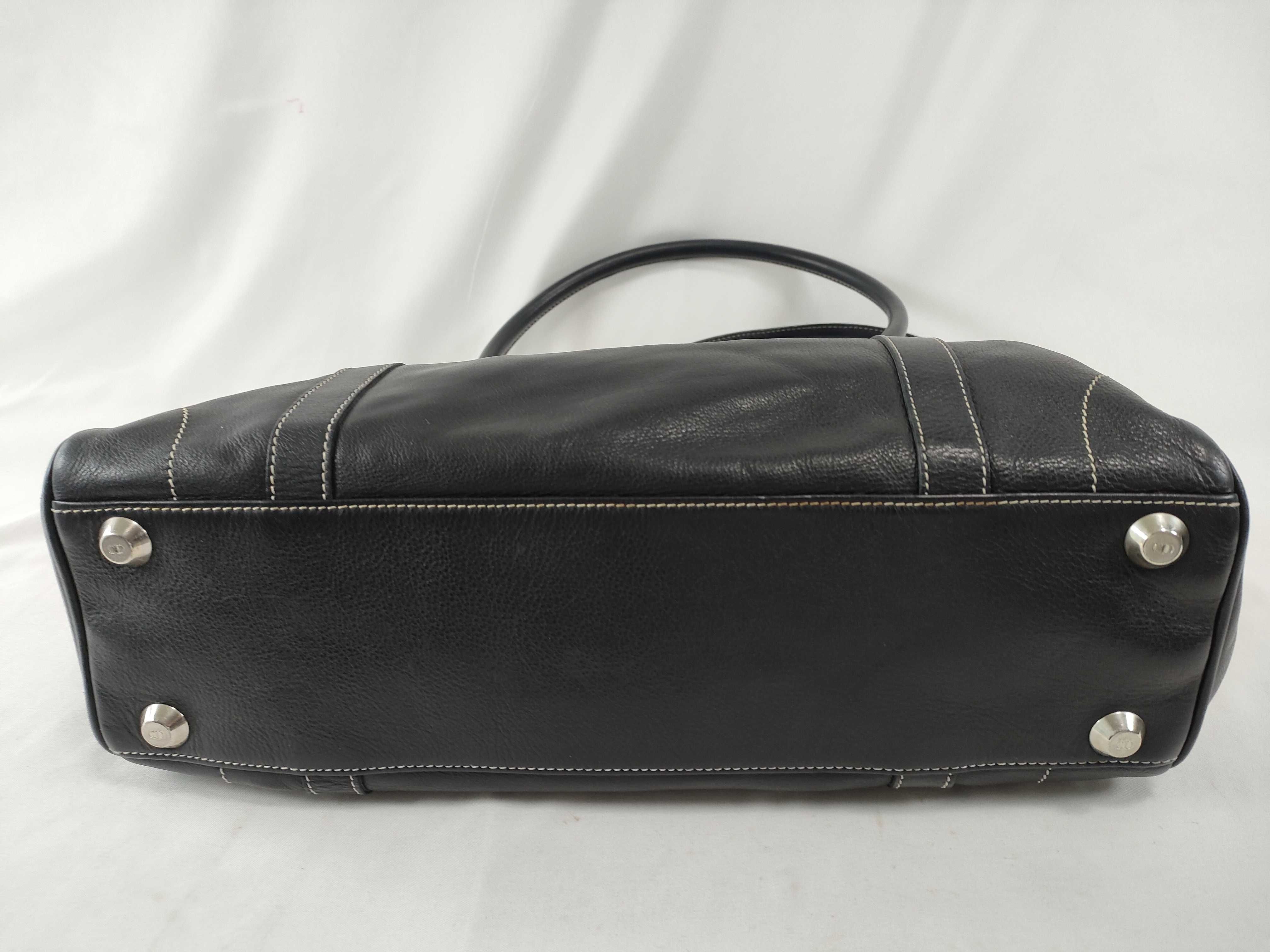 CD logo shoulder bag, black tote bag — view 7