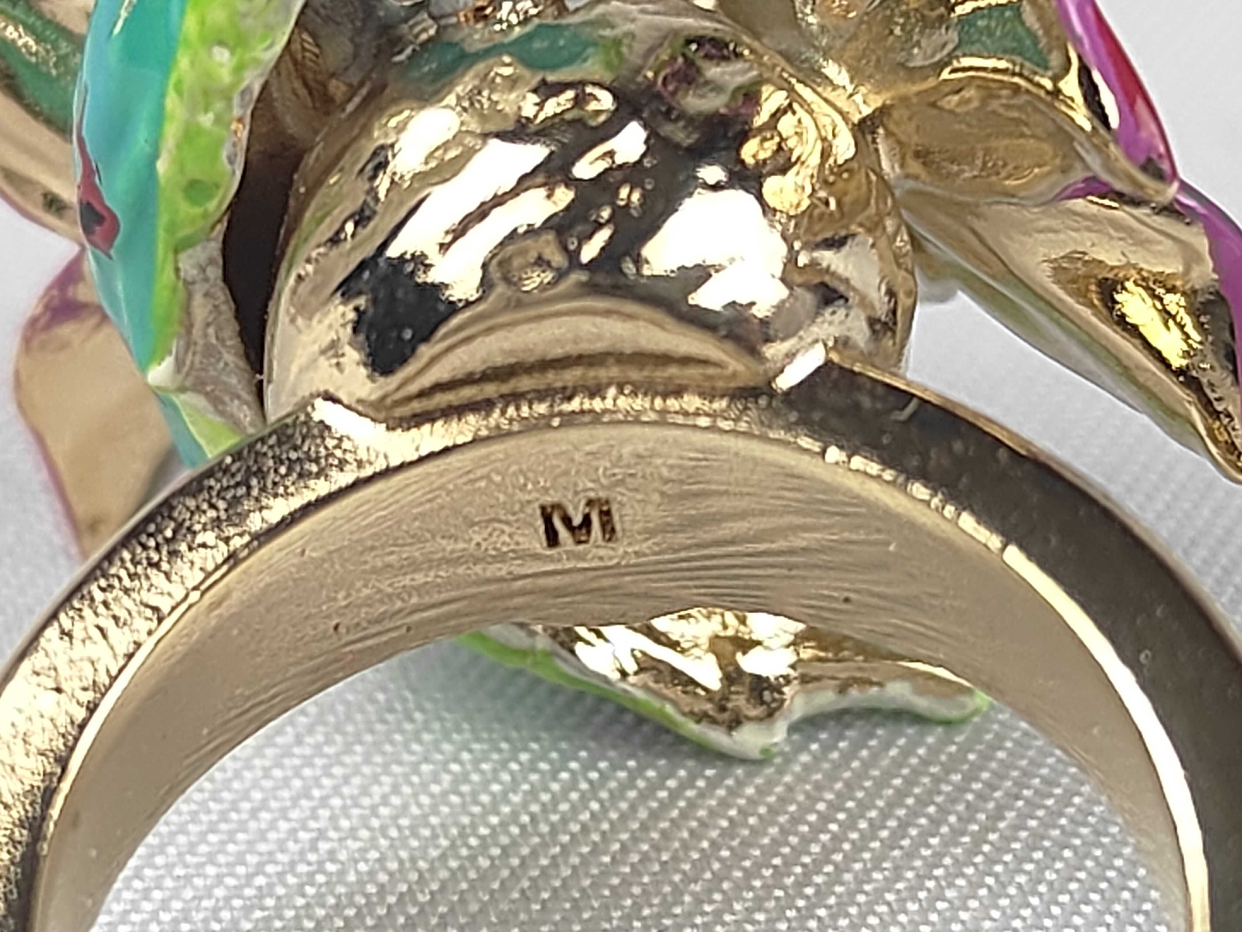 Bird/Flower Motif Ring, Size M — view 5