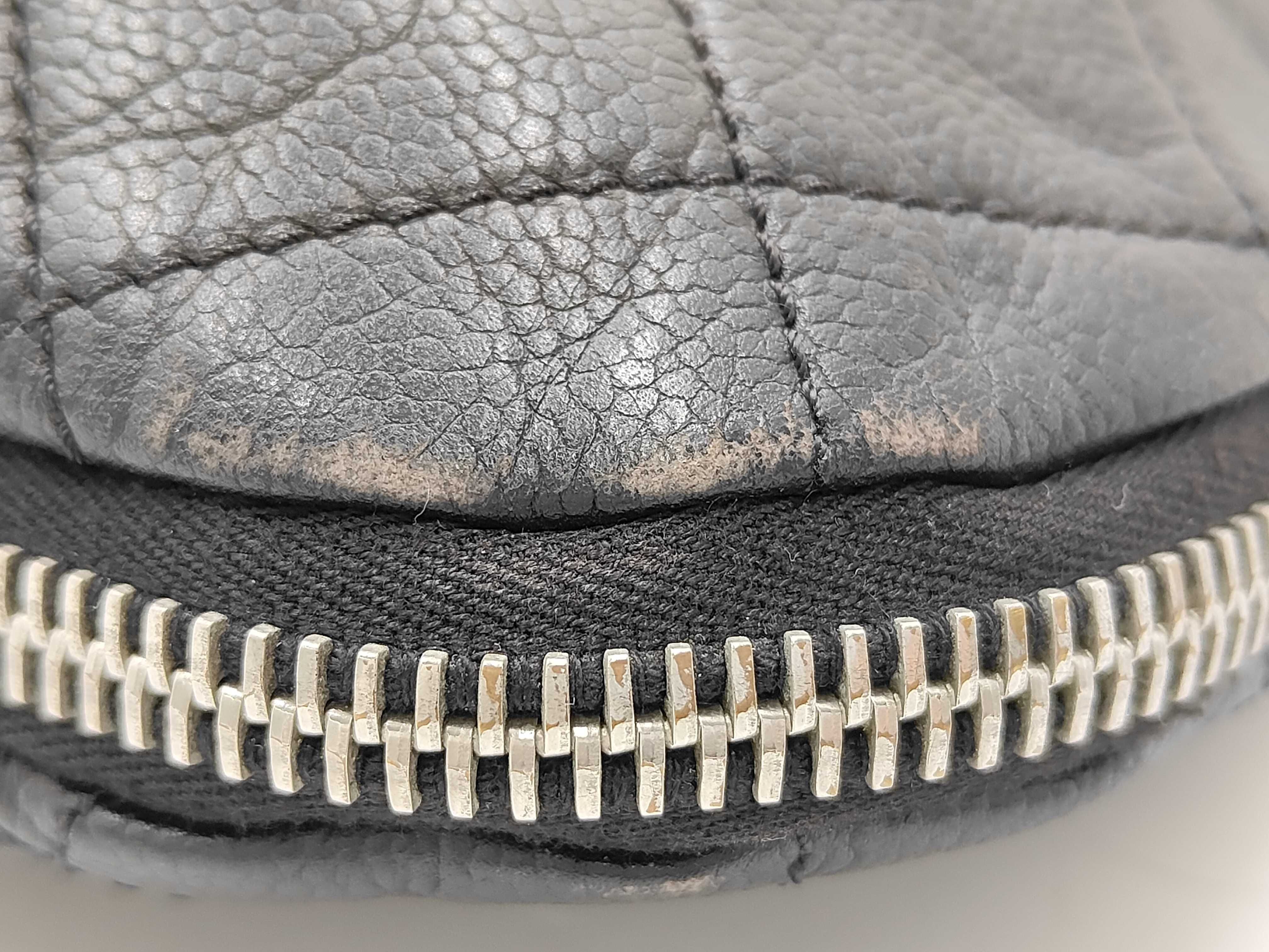 Black Caviar Leather Tote Bag with Silver Hardware (Serial Number 14) — view 9