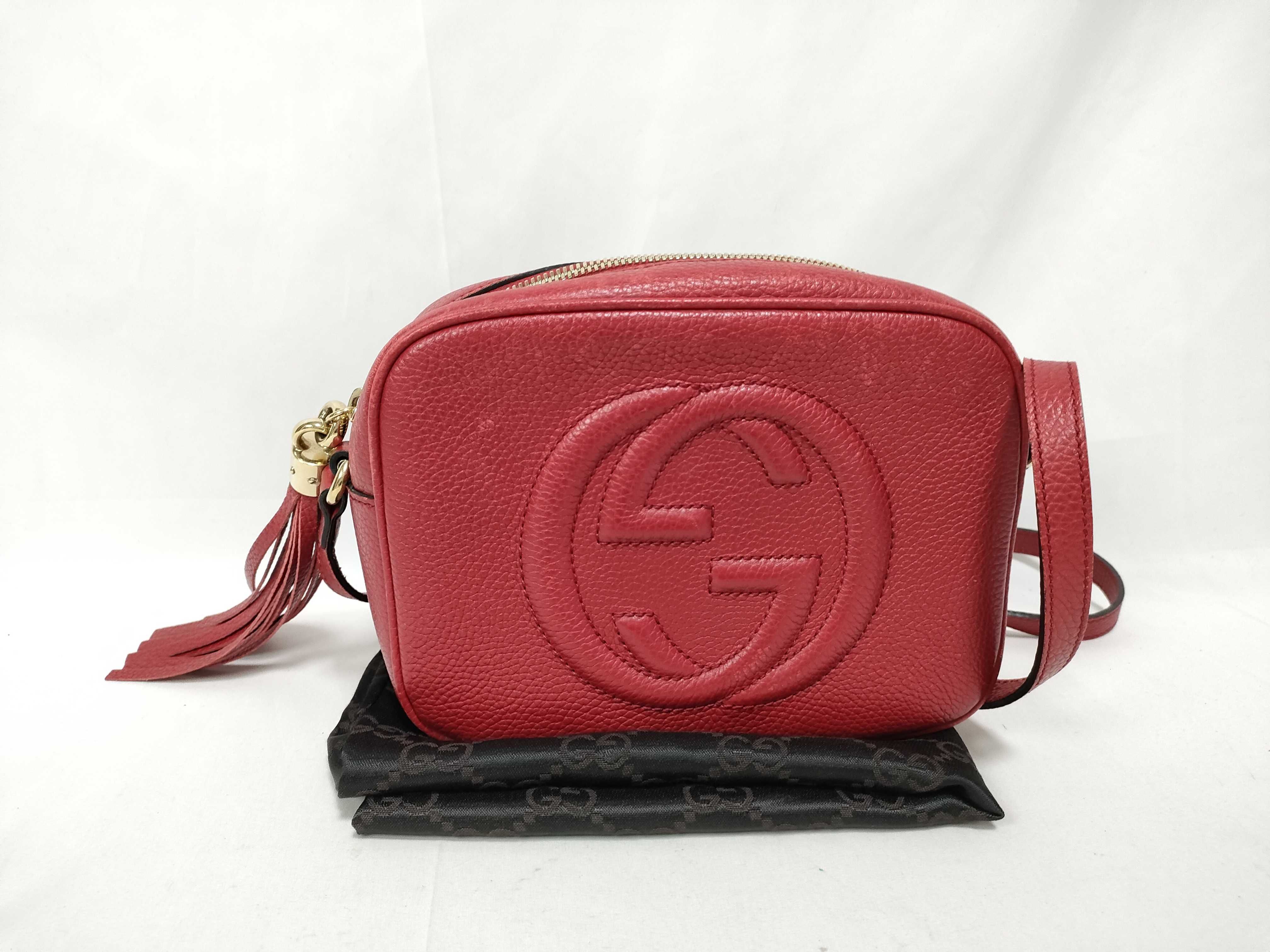 Interlocking Soho Small Disco Shoulder Bag, Red