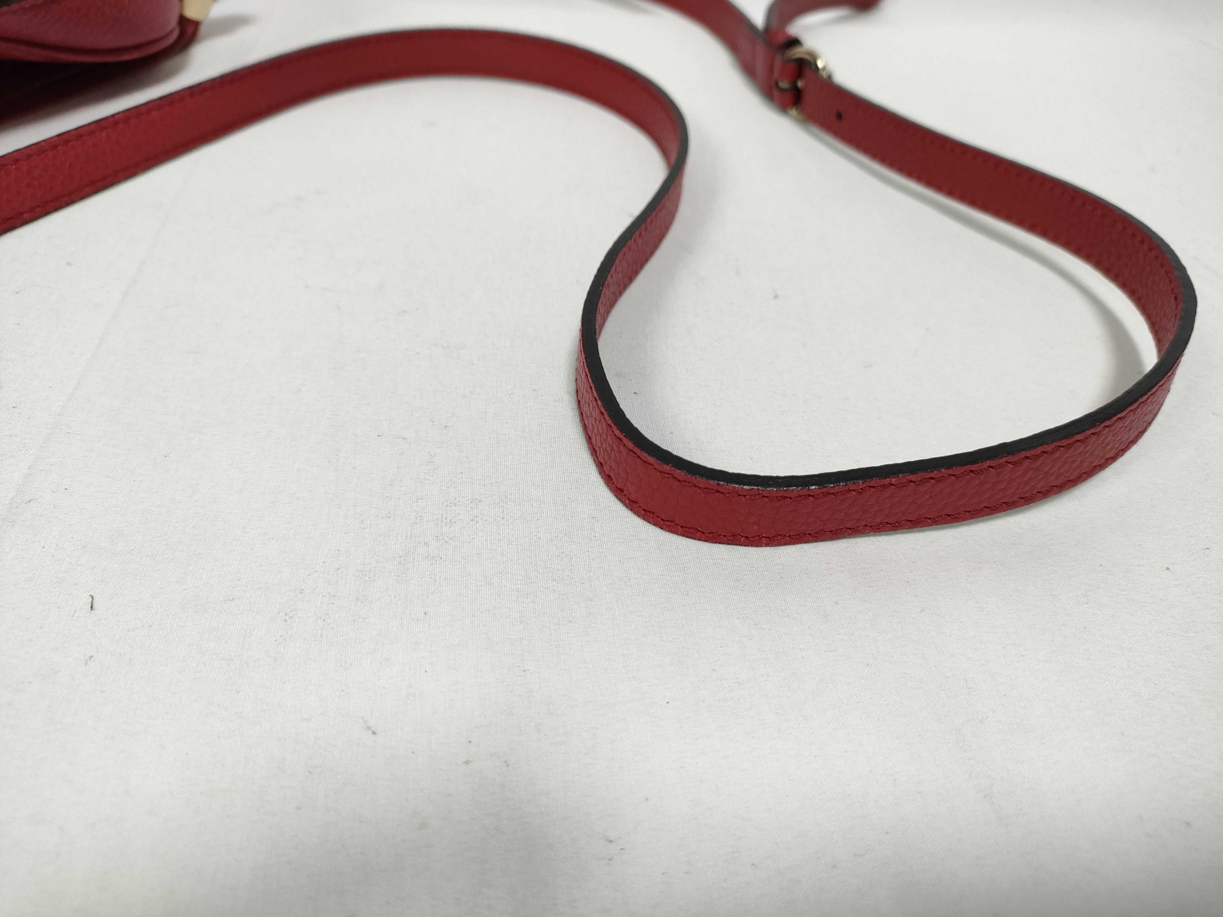 Interlocking Soho Small Disco Shoulder Bag, Red — view 11