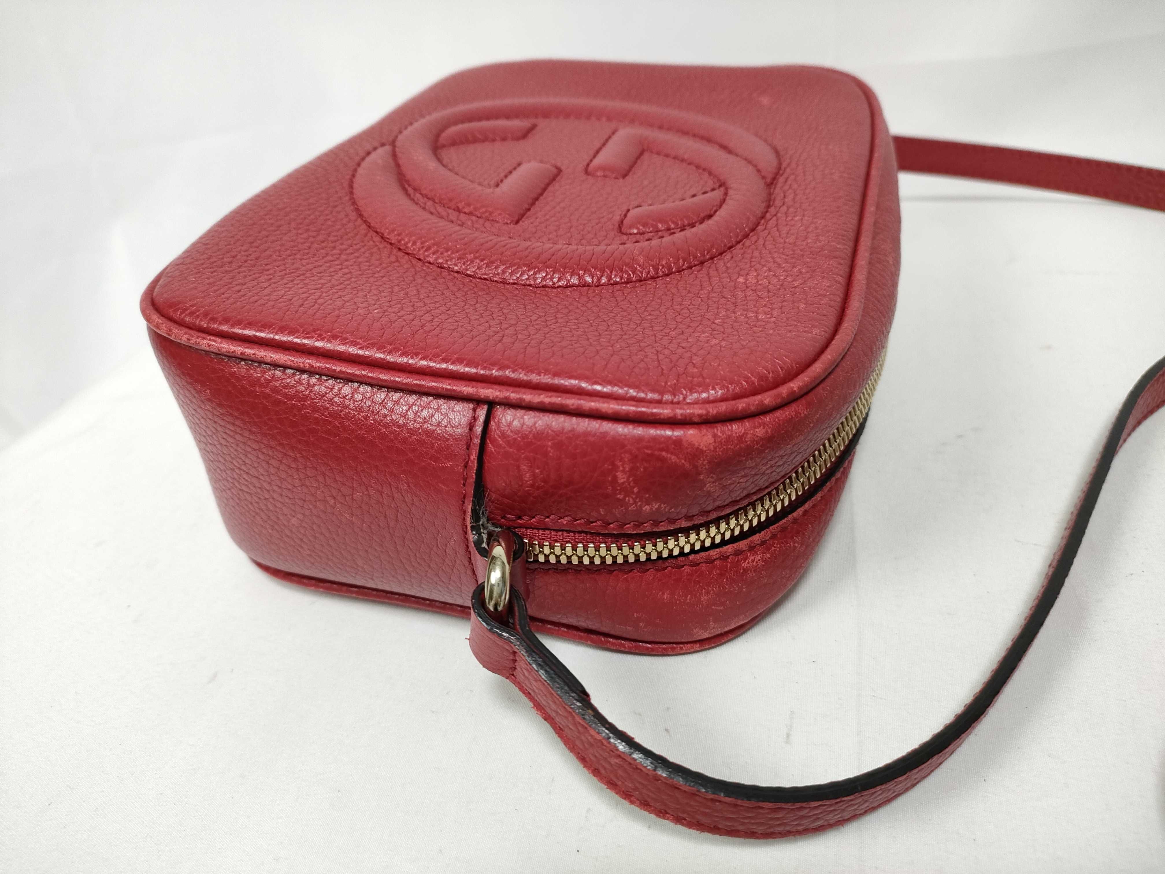 Interlocking Soho Small Disco Shoulder Bag, Red — view 13