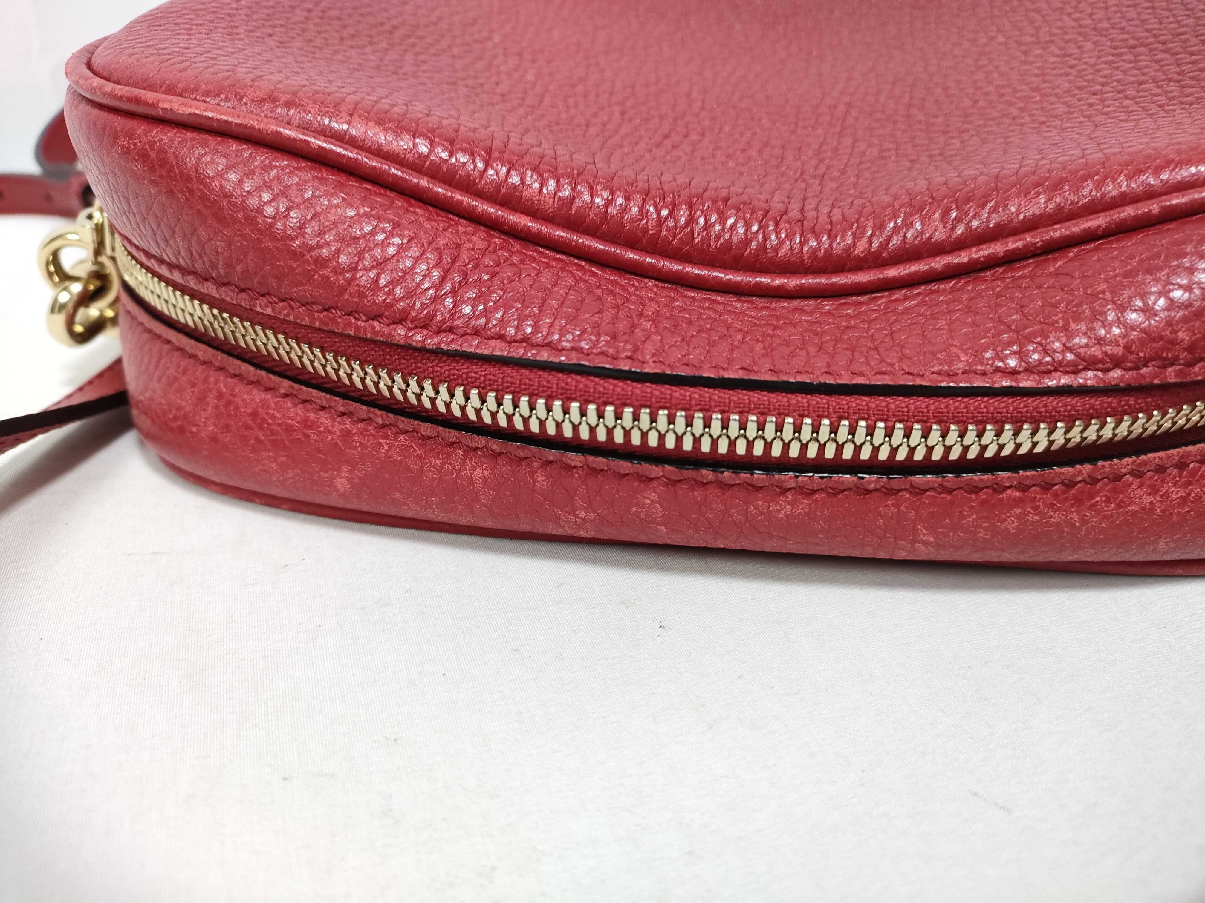 Interlocking Soho Small Disco Shoulder Bag, Red — view 9