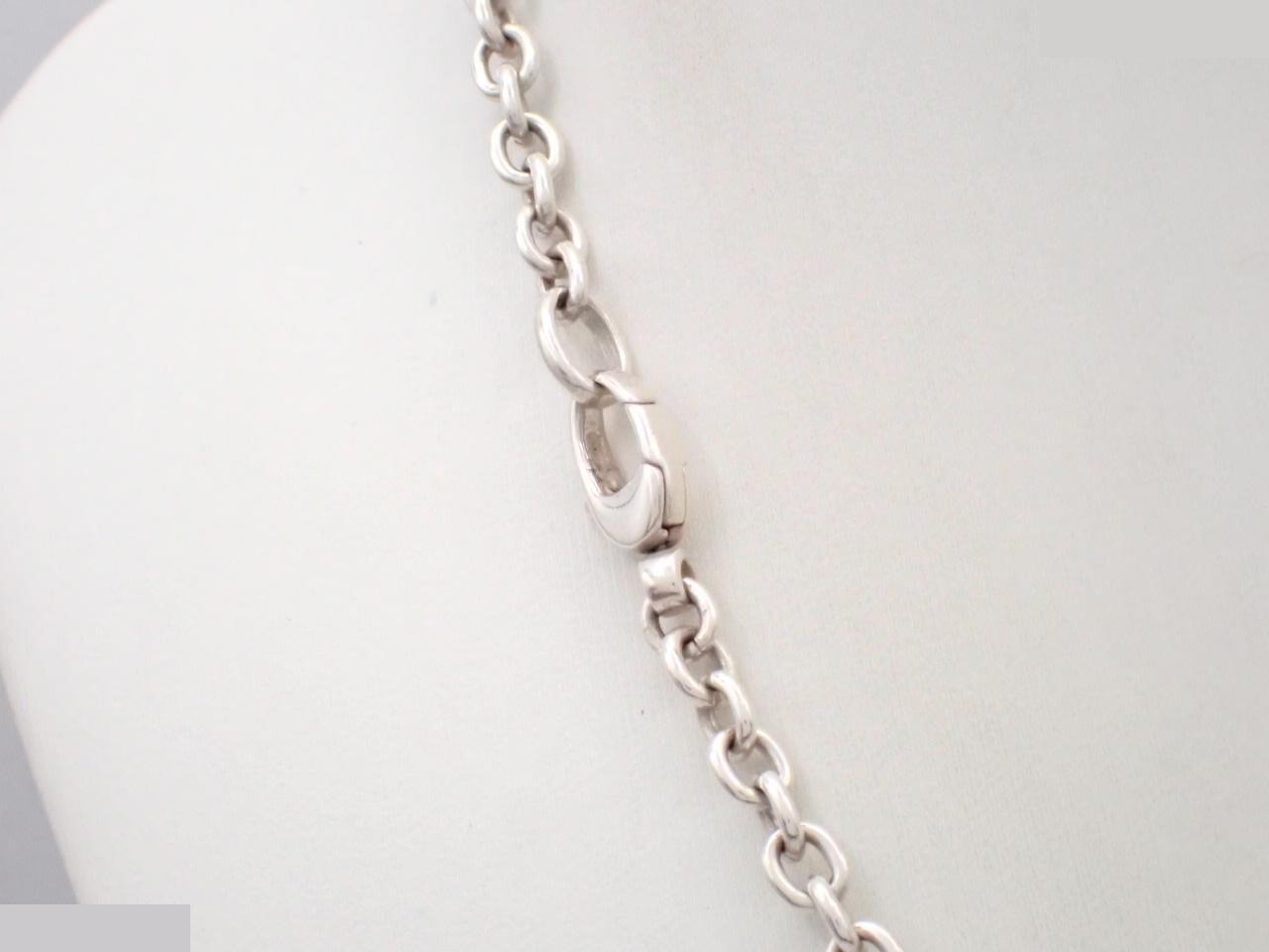 Interlocking G Necklace, 925 Sterling Silver, 27.4g, Chain approx. 44cm — view 2