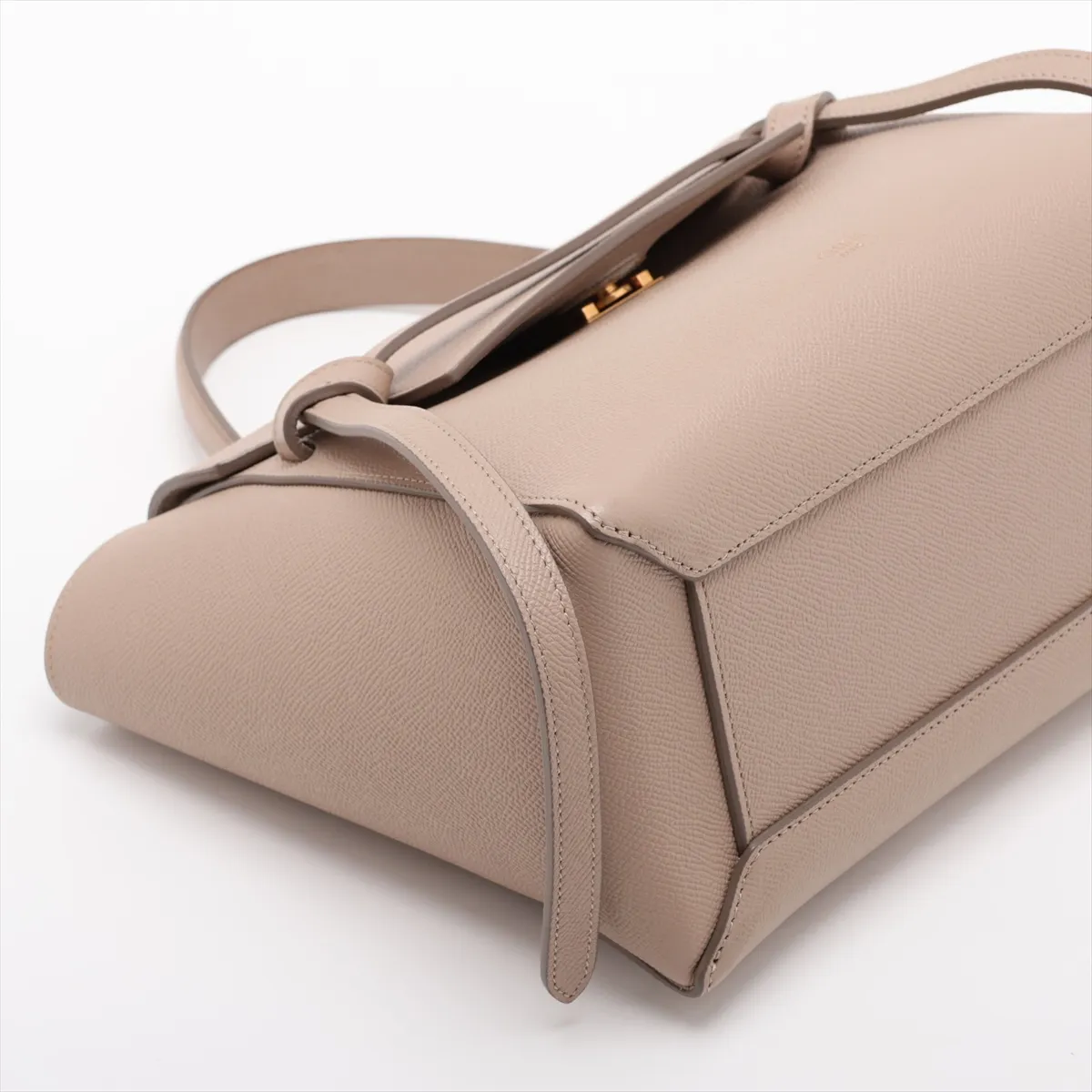 Belt Bag Micro Leather 2-Way Handbag Beige — view 4