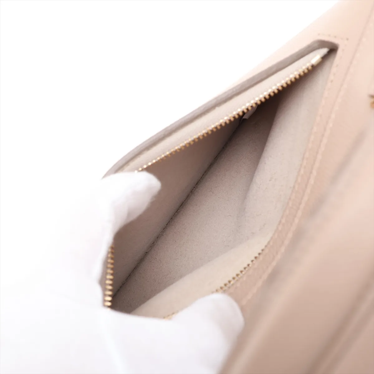 Belt Bag Micro Leather 2-Way Handbag Beige — view 9