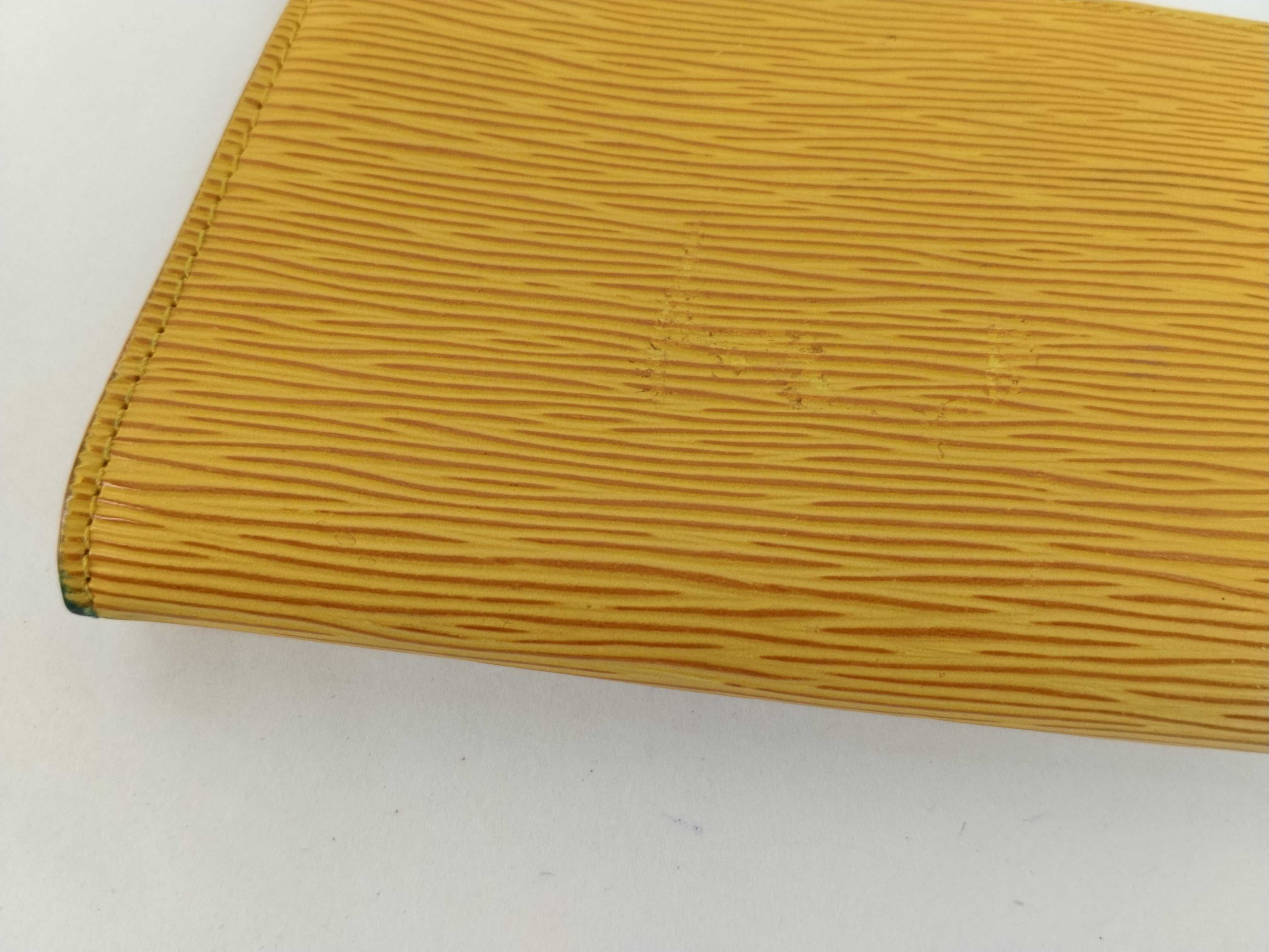 Epi Leather Accessory Pouch (Yellow) — view 9