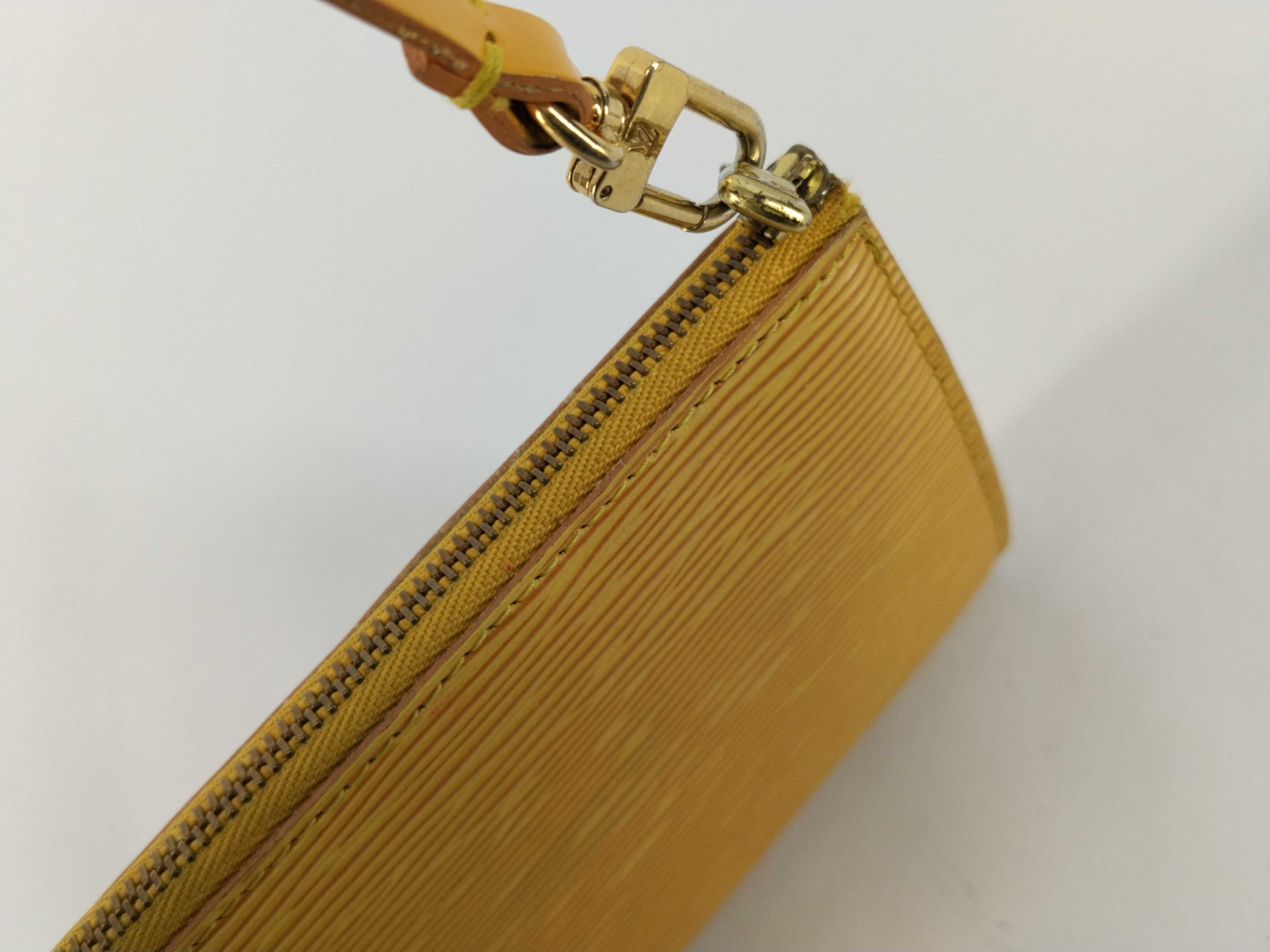 Epi Leather Accessory Pouch (Yellow) — view 10