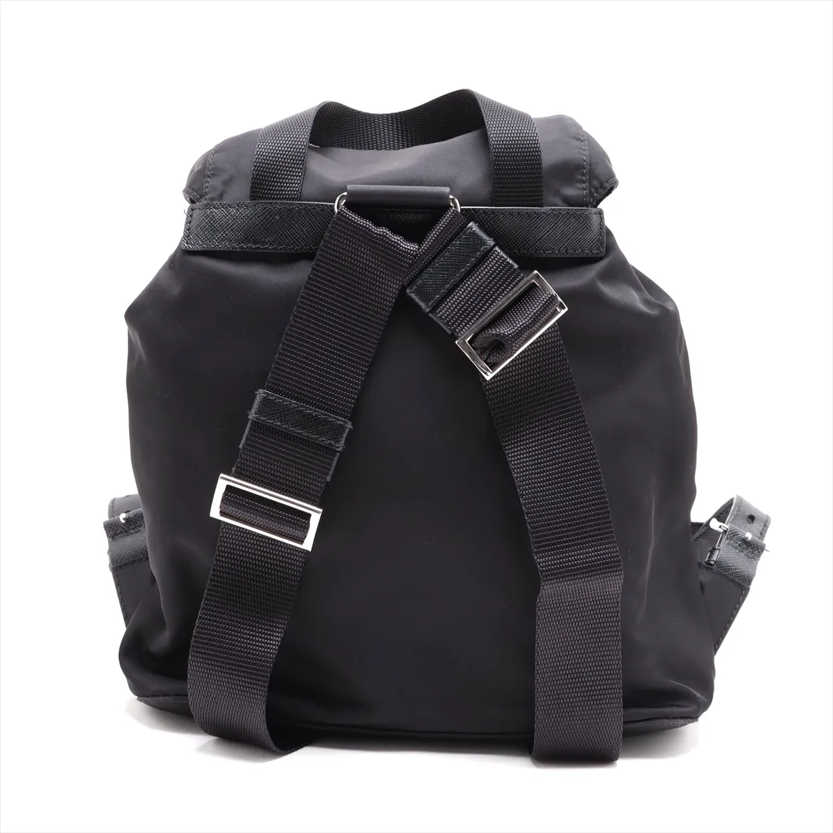 Tessuto Nylon x Leather Backpack/Rucksack, Black 1BZ677 — view 2