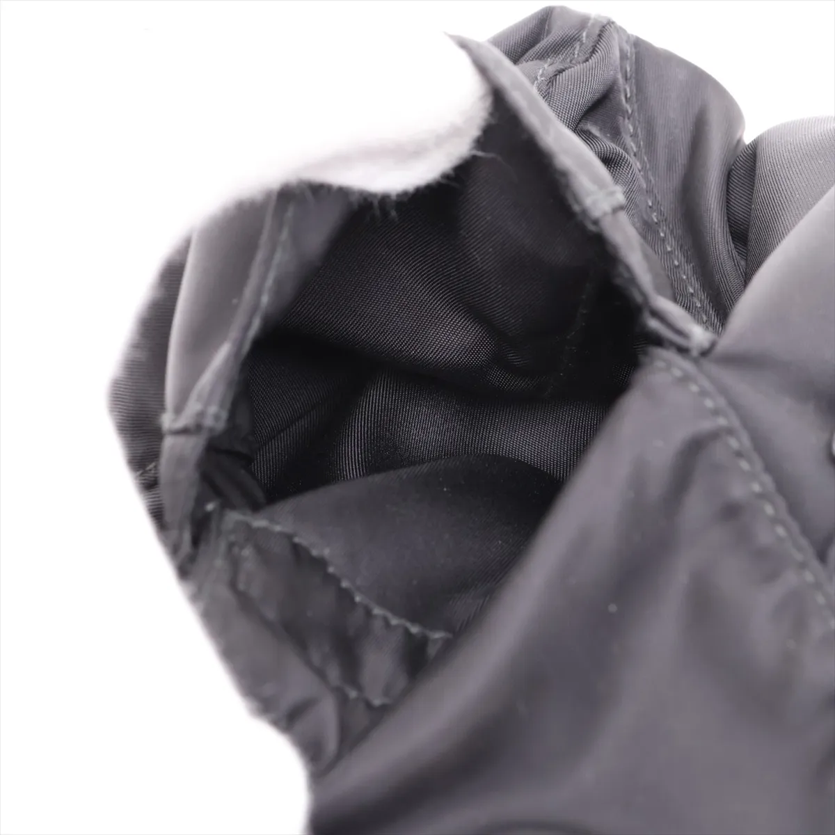Tessuto Nylon x Leather Backpack/Rucksack, Black 1BZ677 — view 11