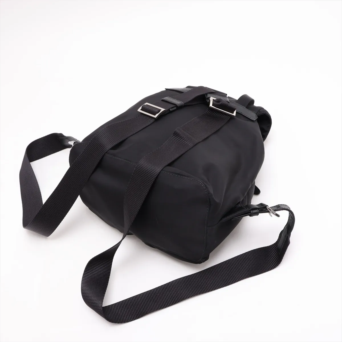 Tessuto Nylon x Leather Backpack/Rucksack, Black 1BZ677 — view 5