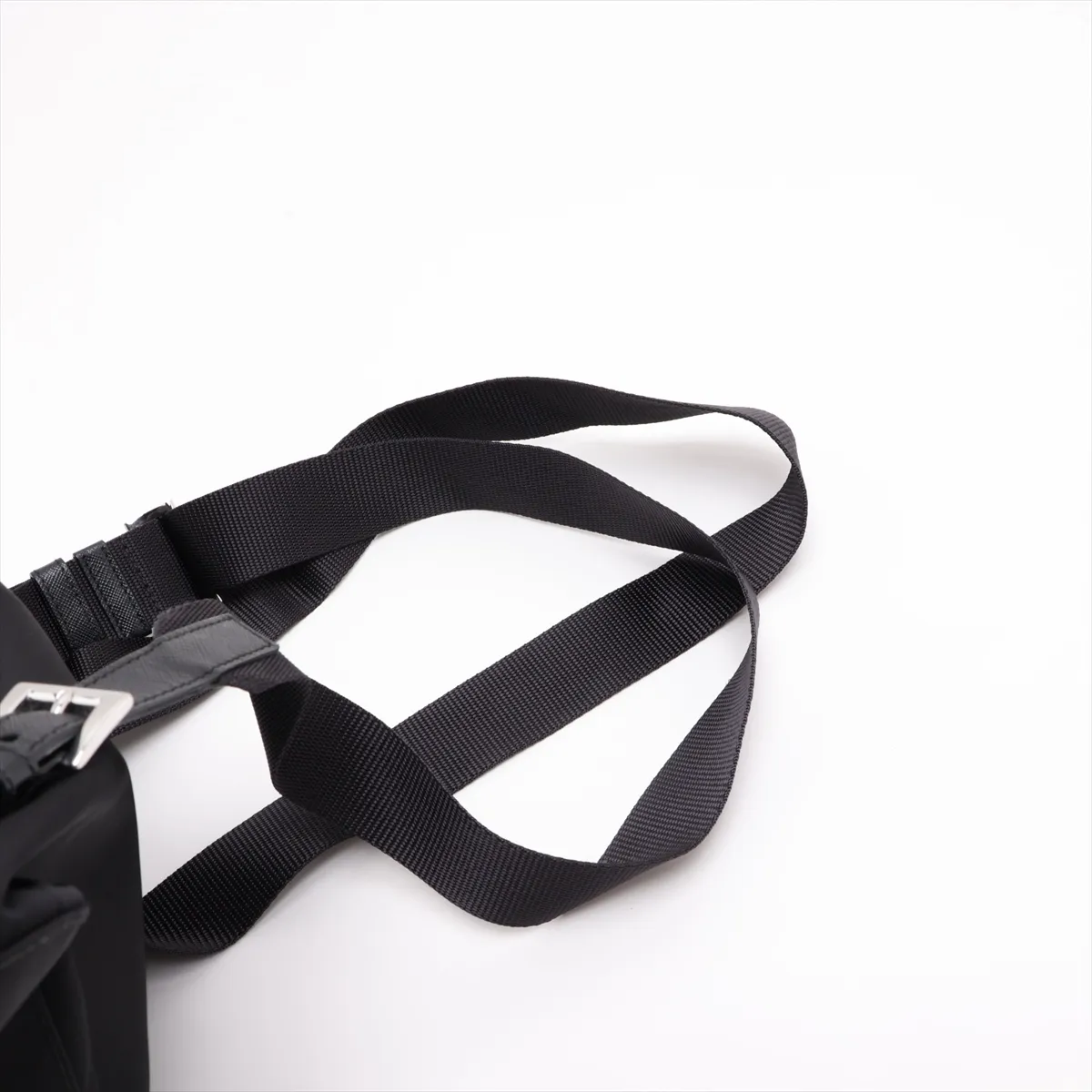 Tessuto Nylon x Leather Backpack/Rucksack, Black 1BZ677 — view 6