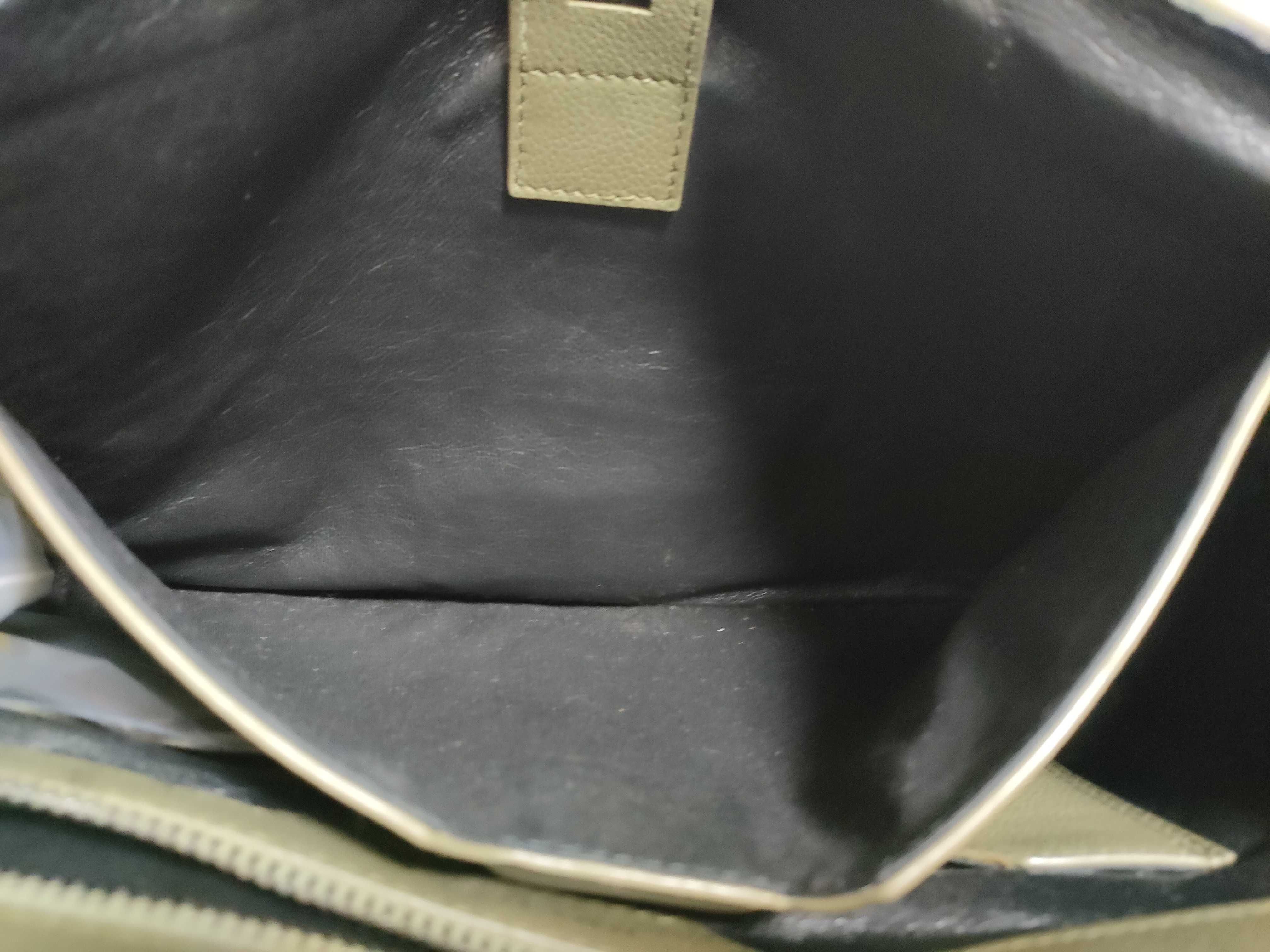 Bulgari Leather Messenger Bag Khaki Shoulder Bag — view 13