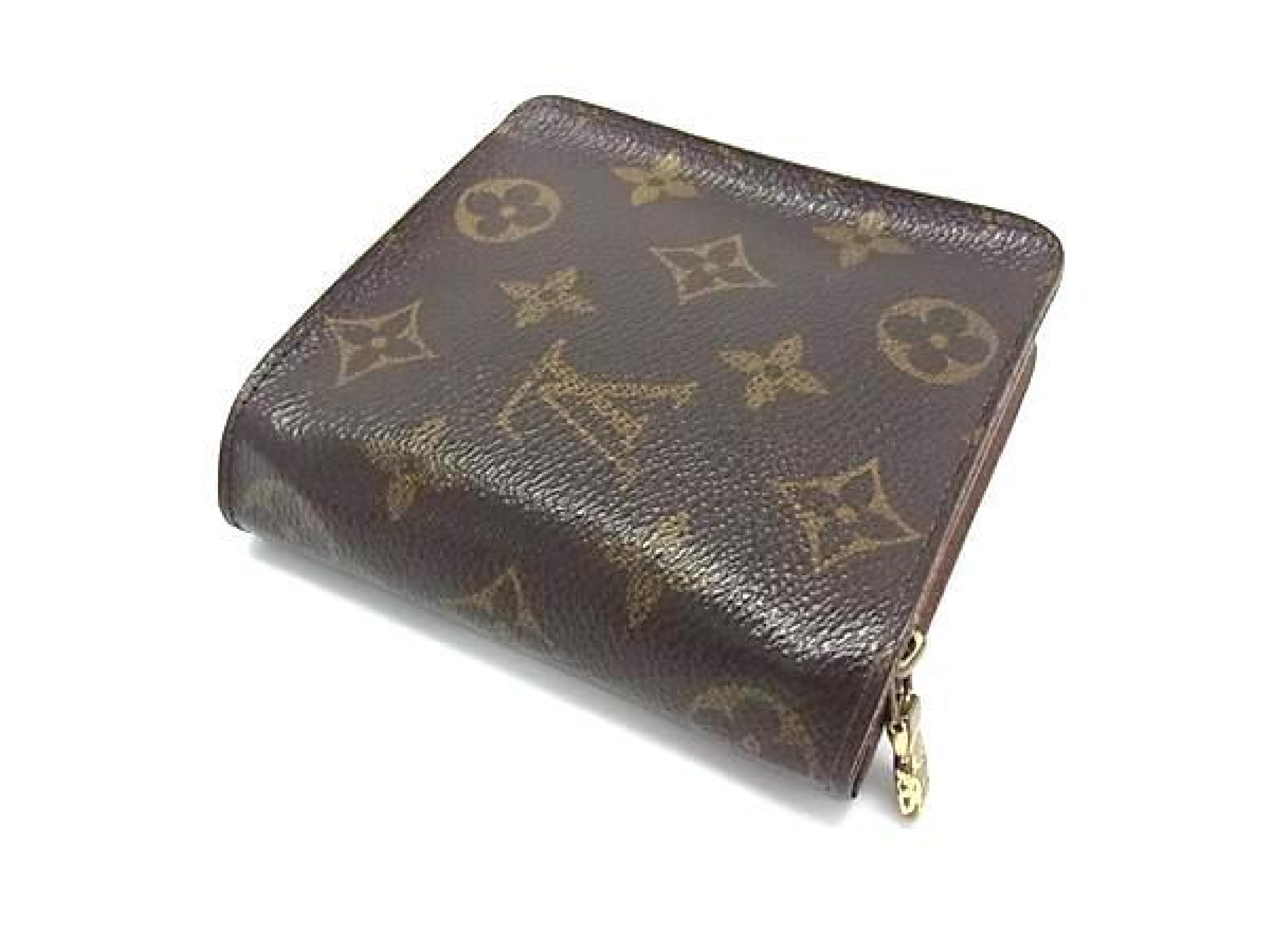 M61667 Monogram Compact Zip Bi-fold Wallet, Billfold, Coin Purse, Brown, HD0688 — view 2