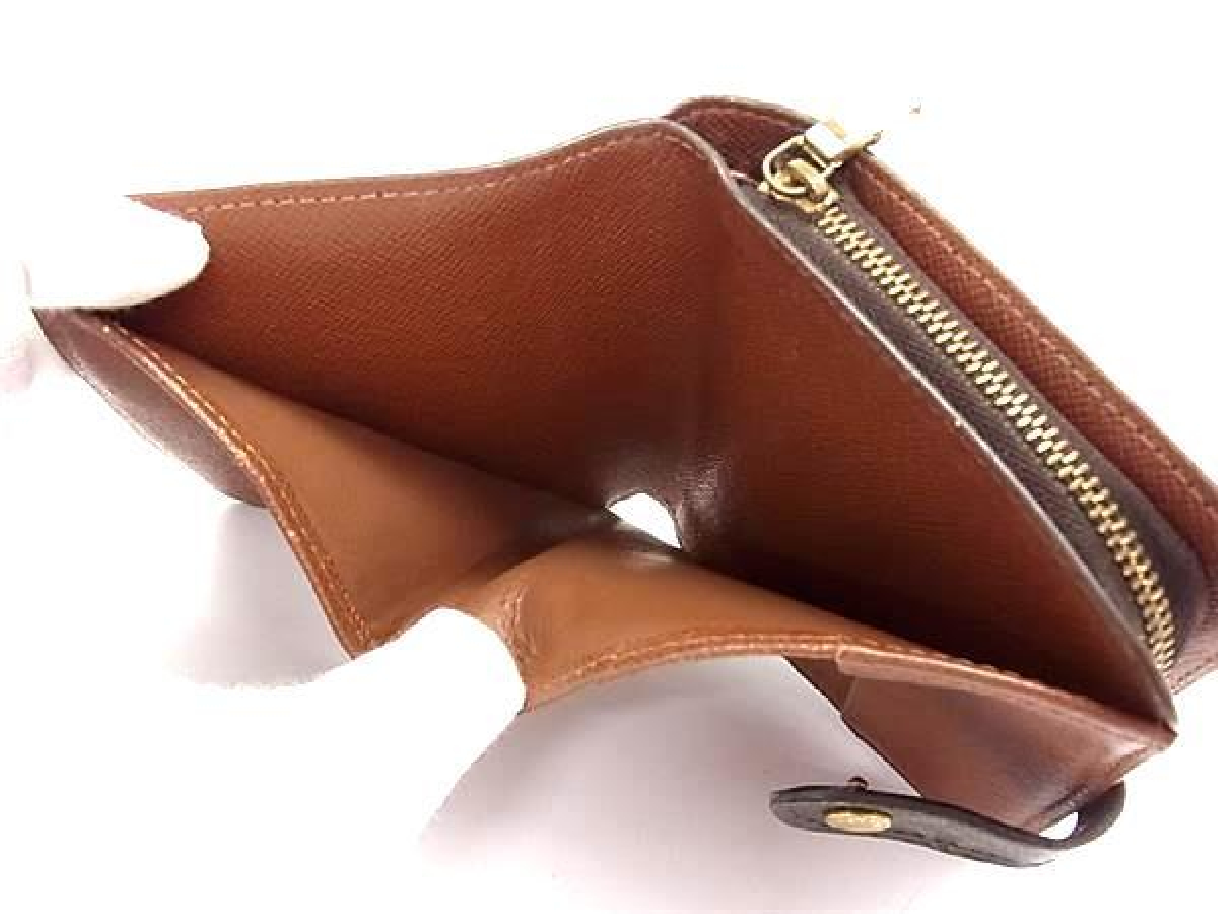 M61667 Monogram Compact Zip Bi-fold Wallet, Billfold, Coin Purse, Brown, HD0688 — view 4