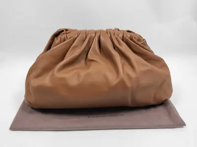 Brown Calfskin The Pouch Clutch Bag