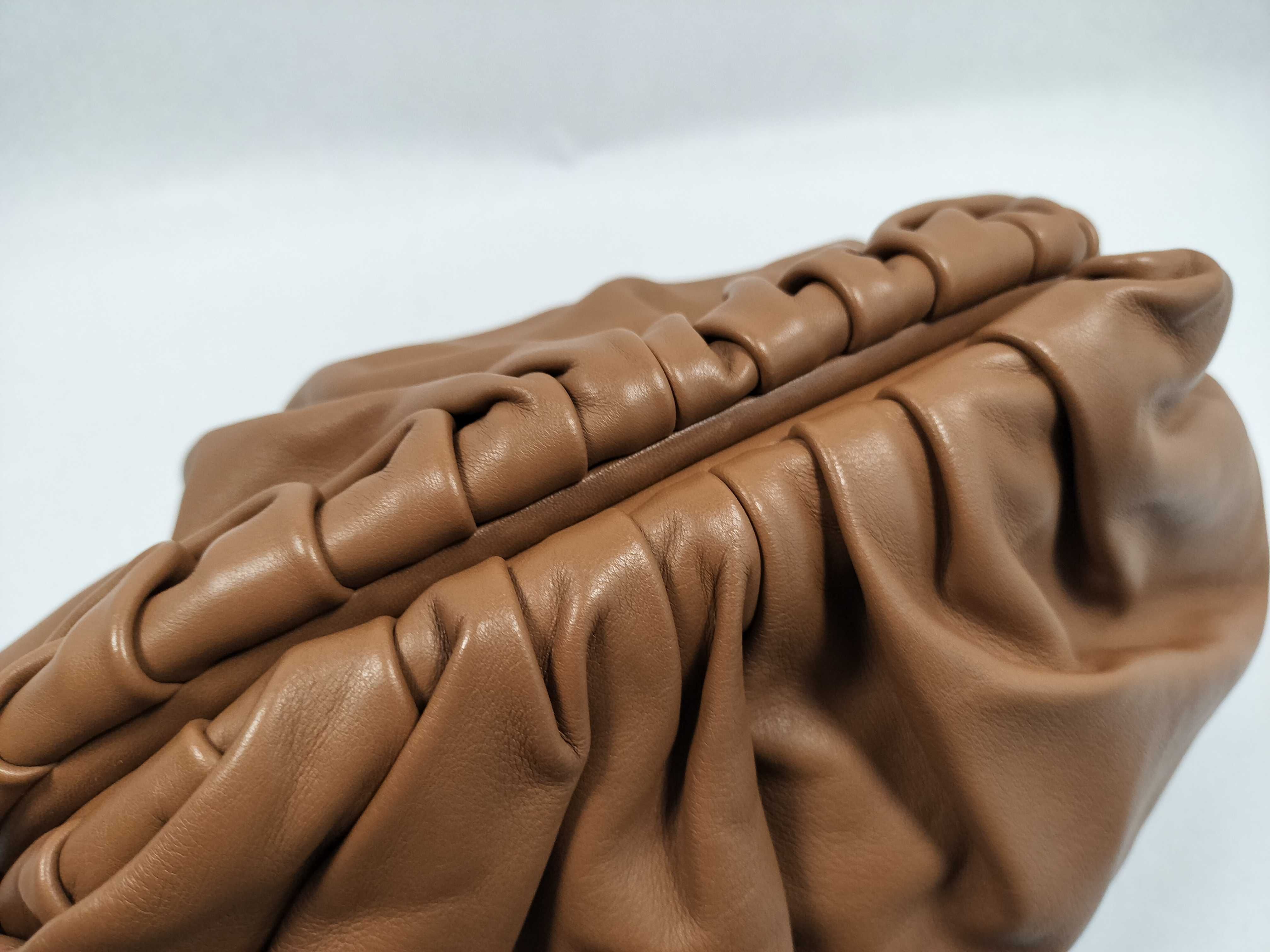 Brown Calfskin The Pouch Clutch Bag — view 5