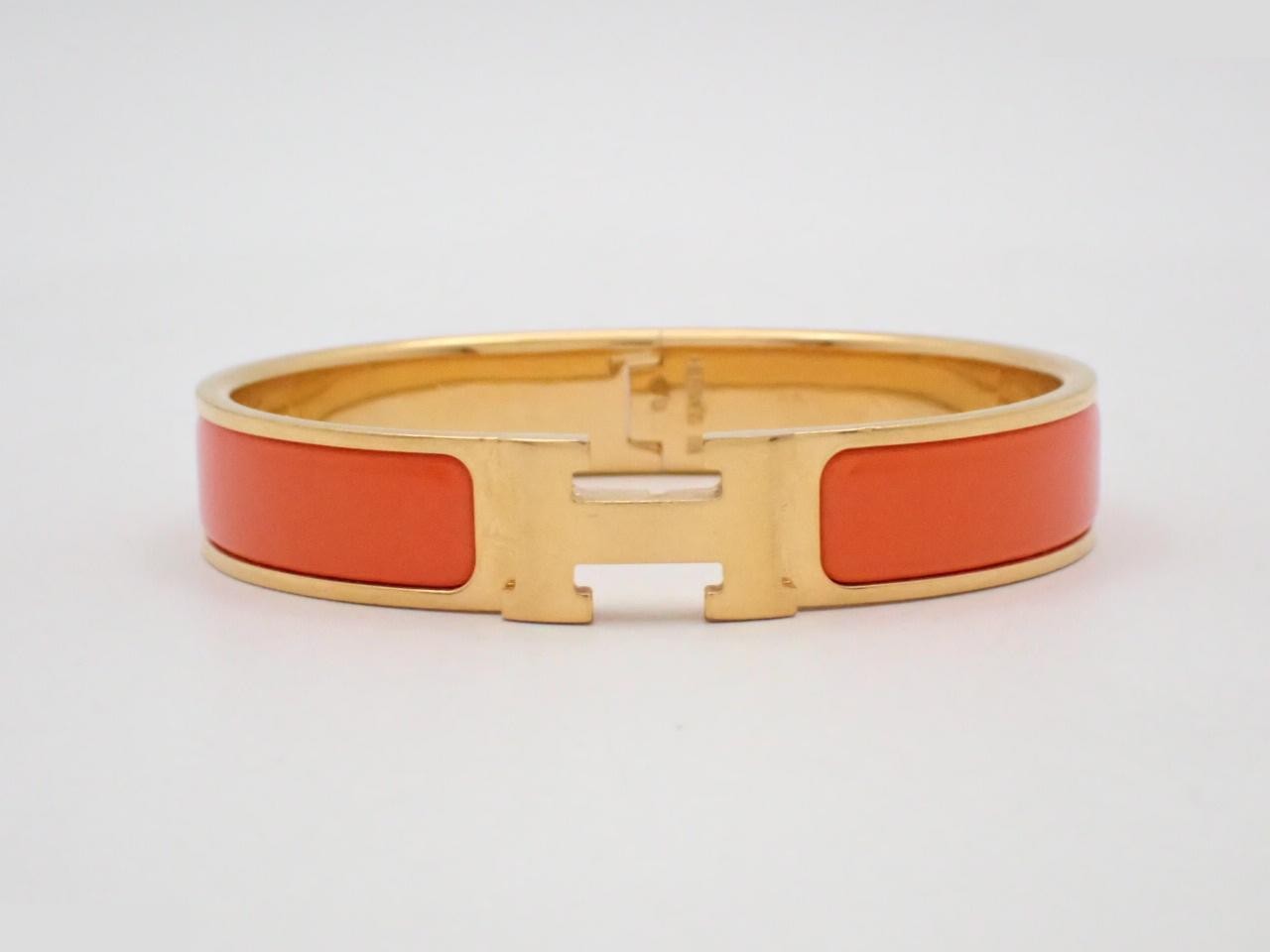 Bracelet, "Click H", Orange, Wrist circumference approx. 17cm