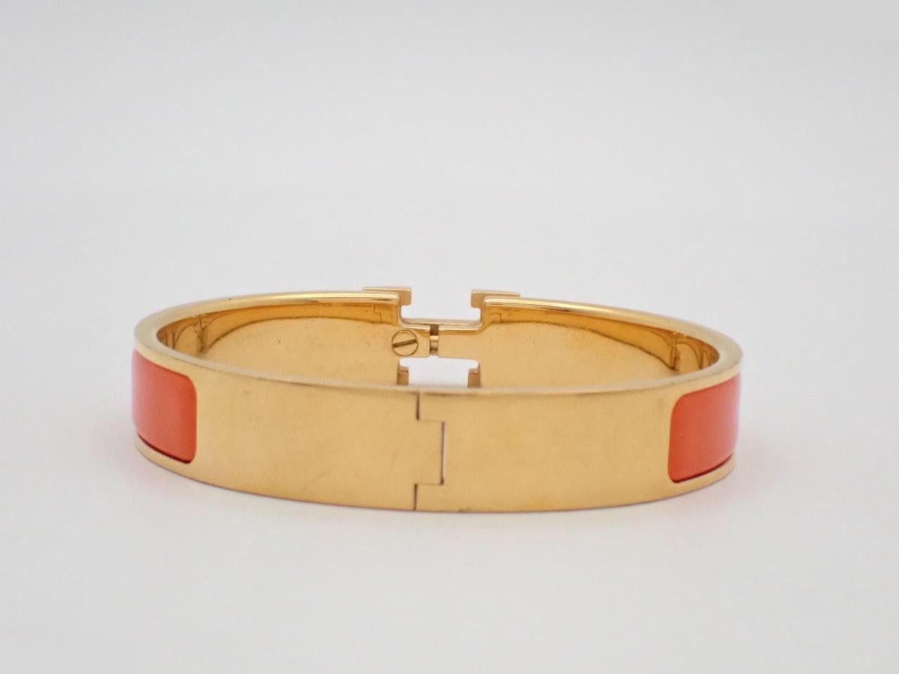Bracelet, "Click H", Orange, Wrist circumference approx. 17cm — view 2