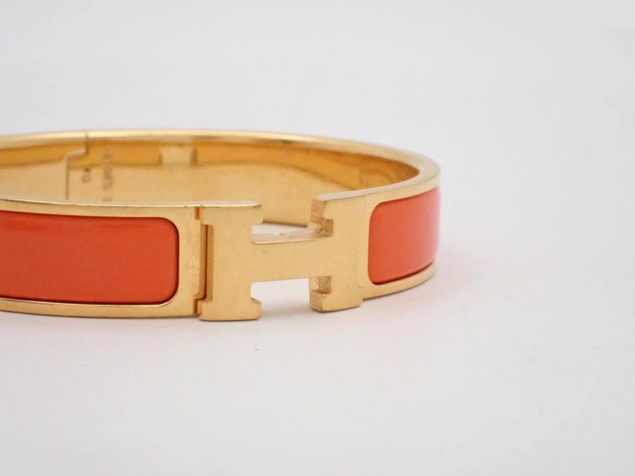 Bracelet, "Click H", Orange, Wrist circumference approx. 17cm — view 3