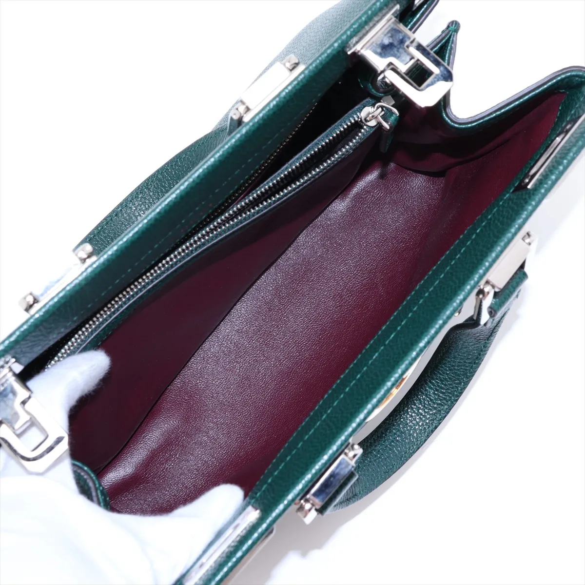 Zumi 569712 Leather Handbag Green — view 7