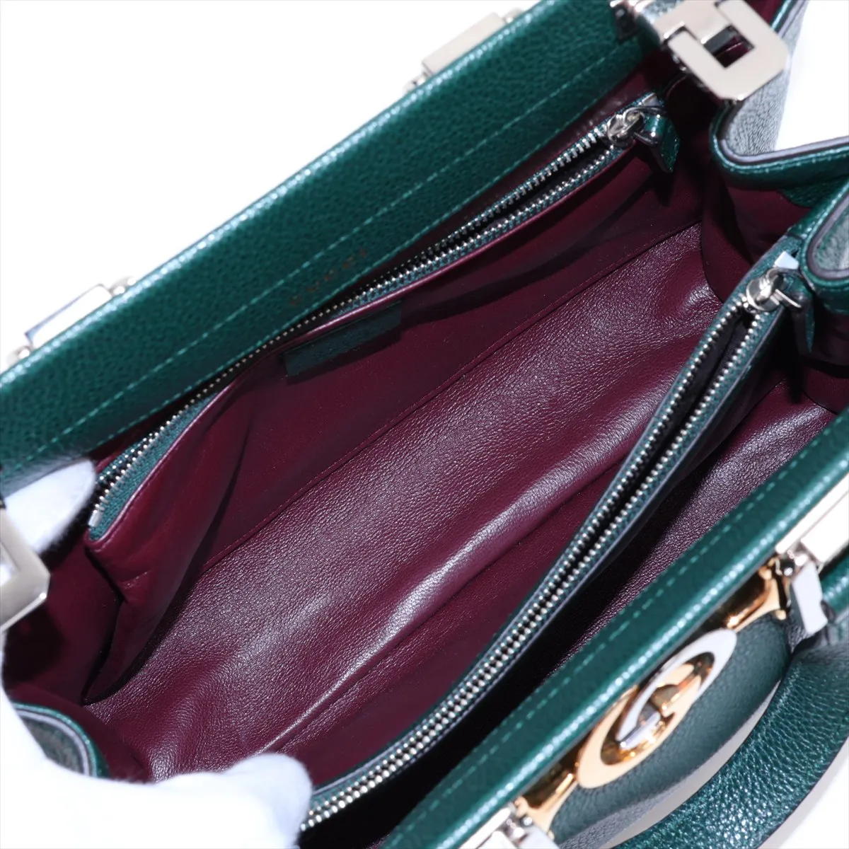 Zumi 569712 Leather Handbag Green — view 9