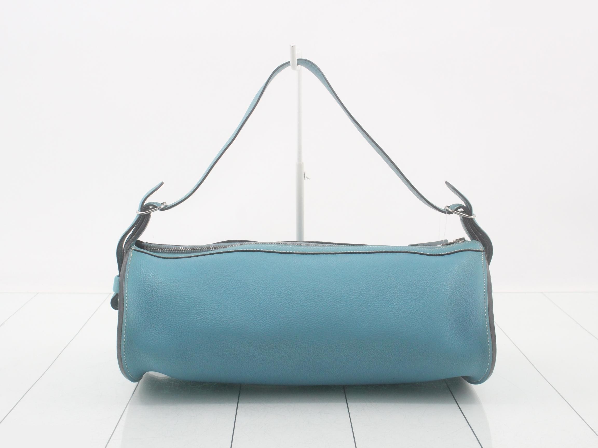 Doremi Shoulder Bag, Leather, Blue, F Stamp — view 2