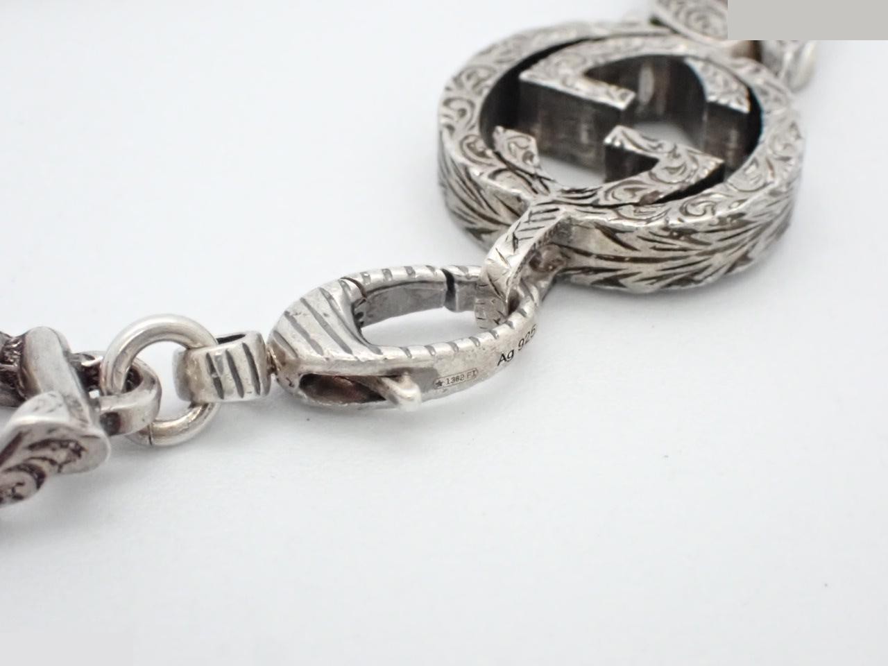 bracelet, 925 sterling silver, 35.1g, interlocking G logo. — view 3