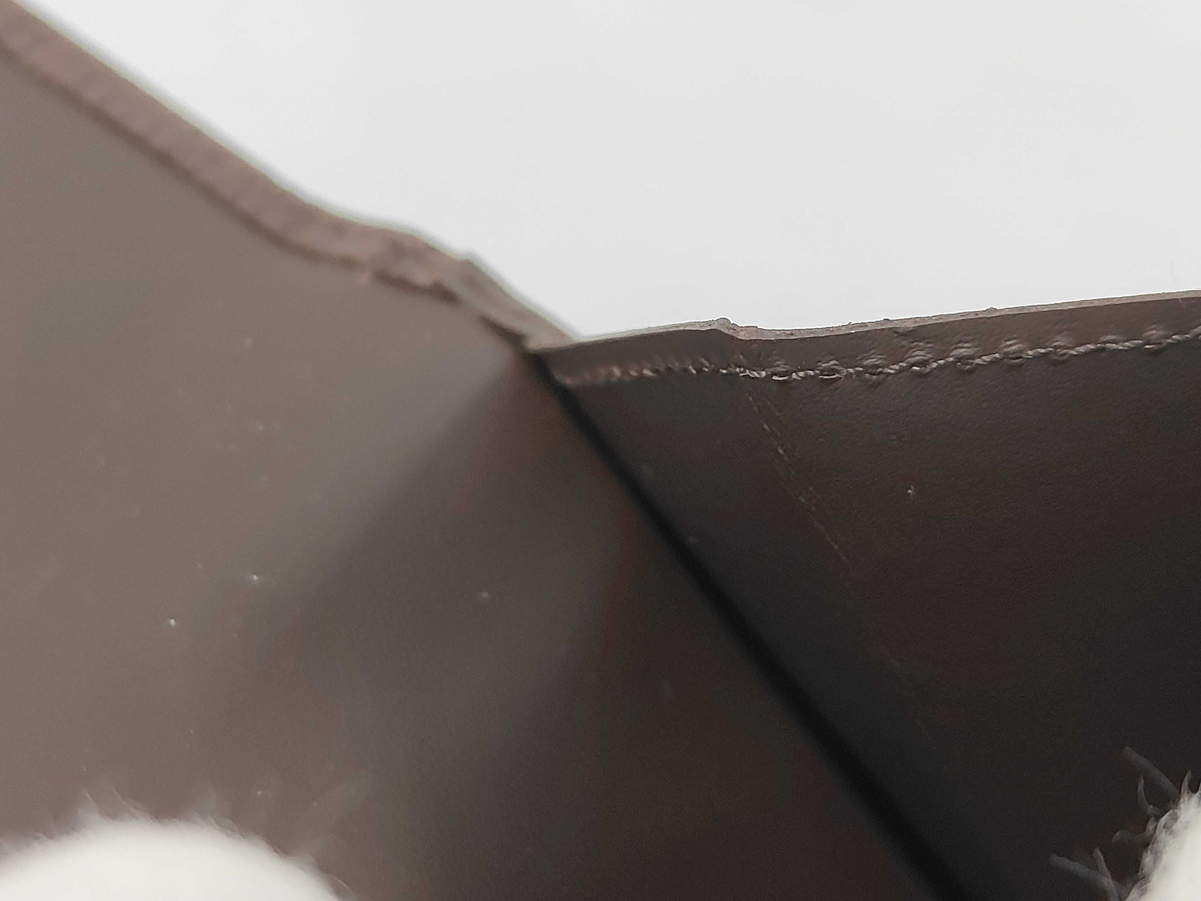 Epi Leather Double Snap Closure Brown Wallet — view 12