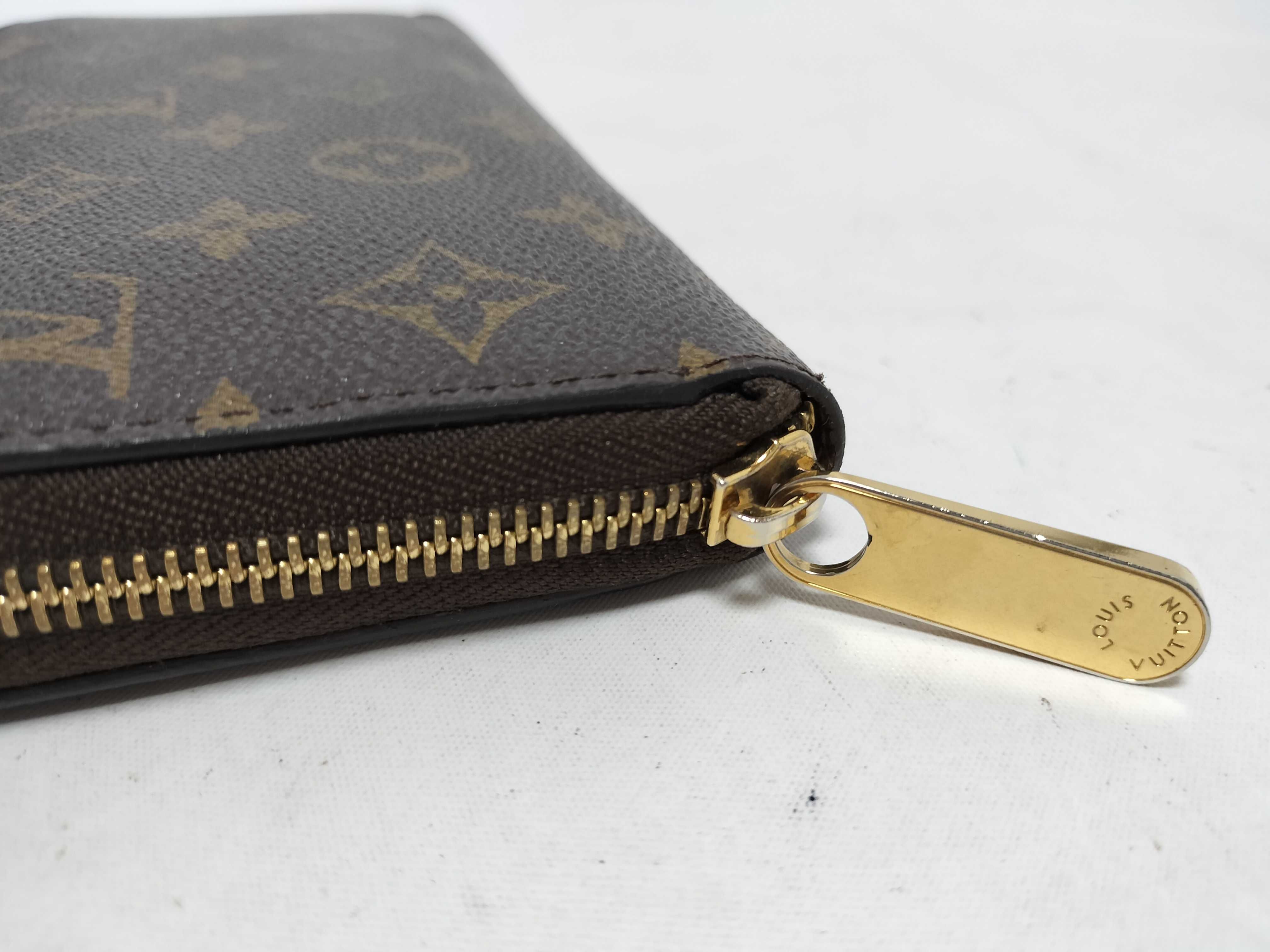 Monogram Zippy Wallet Long Wallet with Gold Hardware — view 6