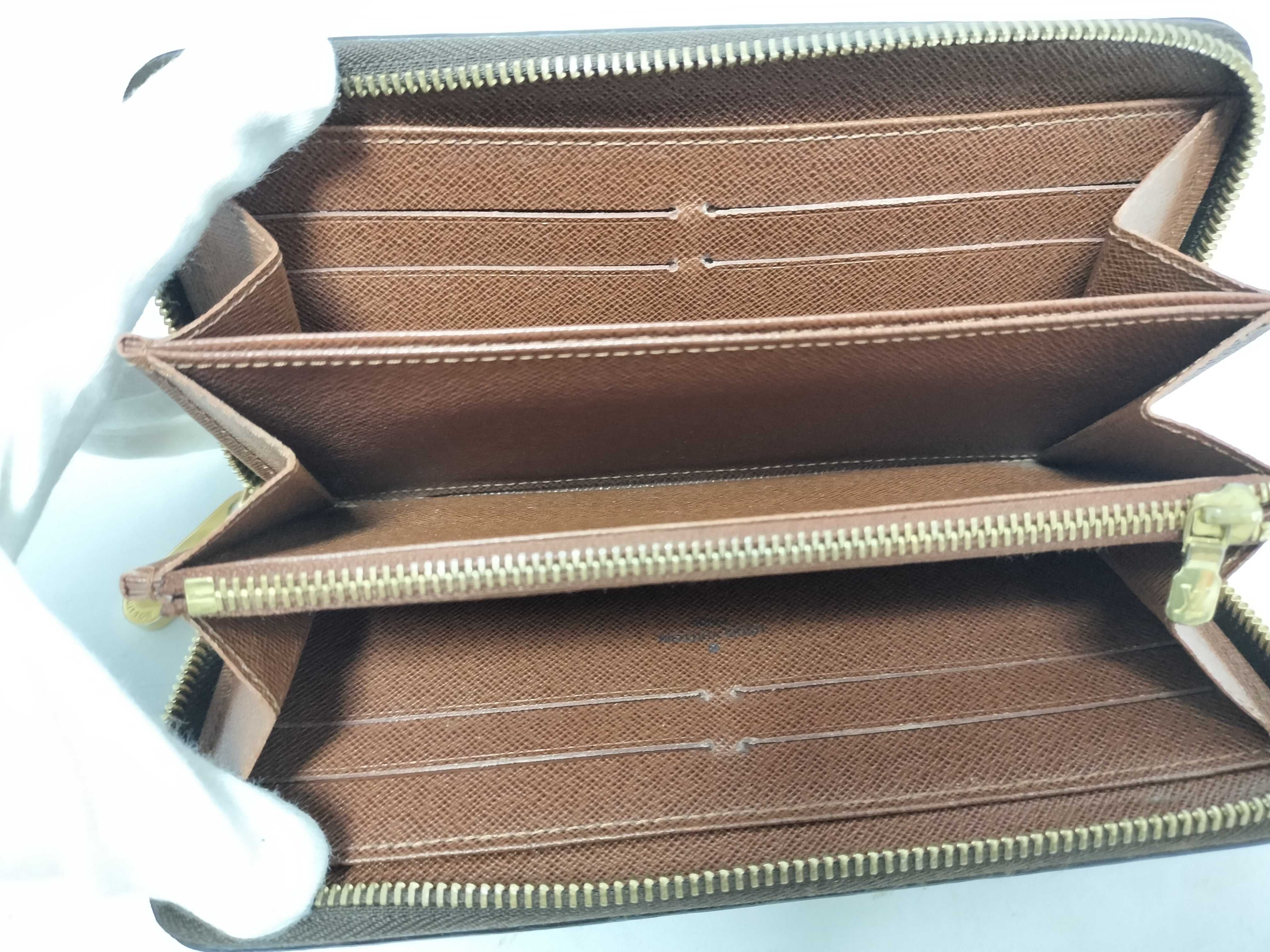 Monogram Zippy Wallet Long Wallet with Gold Hardware — view 8